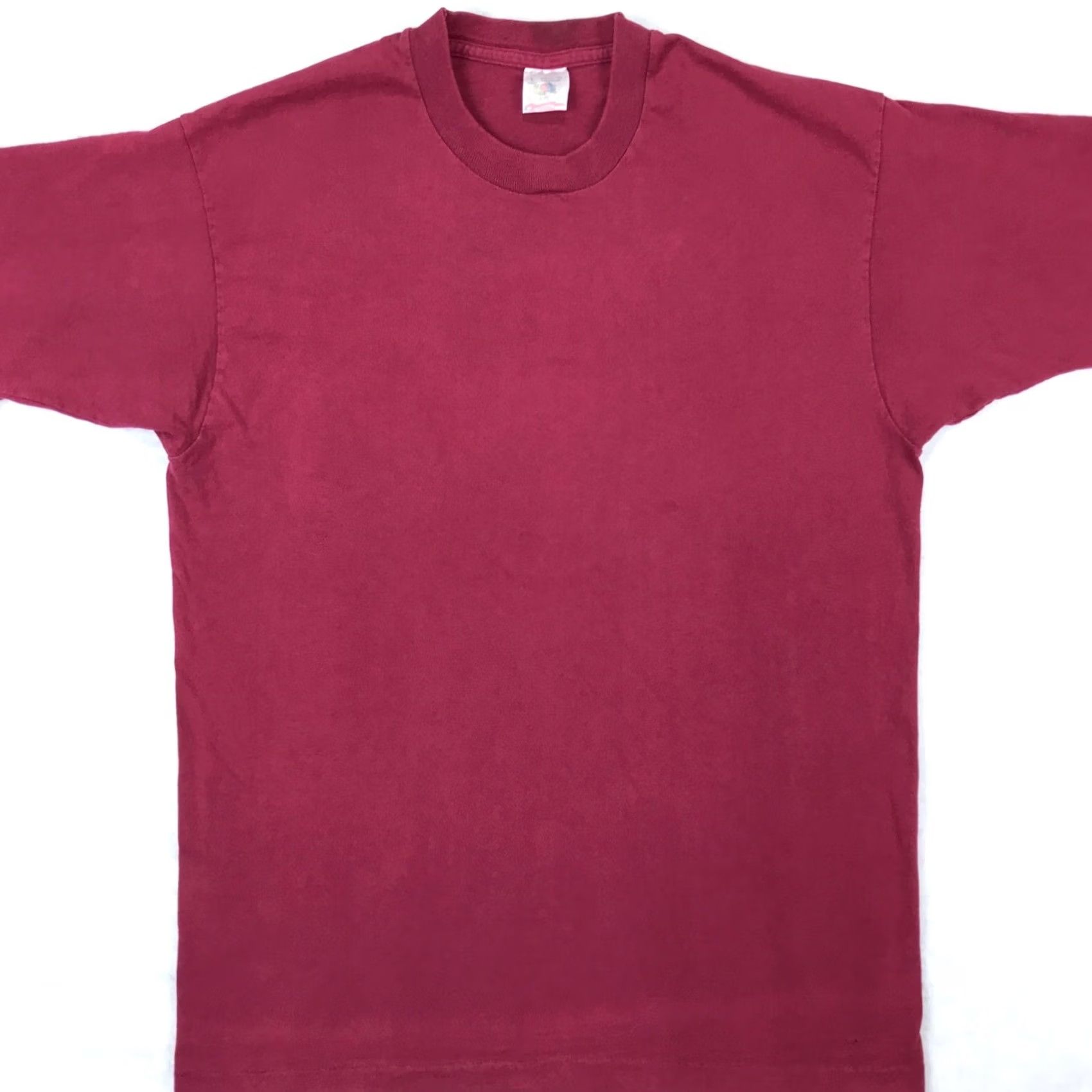 Fruit Of The Loom VINTAGE Fruit of the Loom T-Shirt Men 80s Red Cotton Short Sleeve Crew Neck Medium/M Size US M / EU 48-50 / 2 - 3 Thumbnail