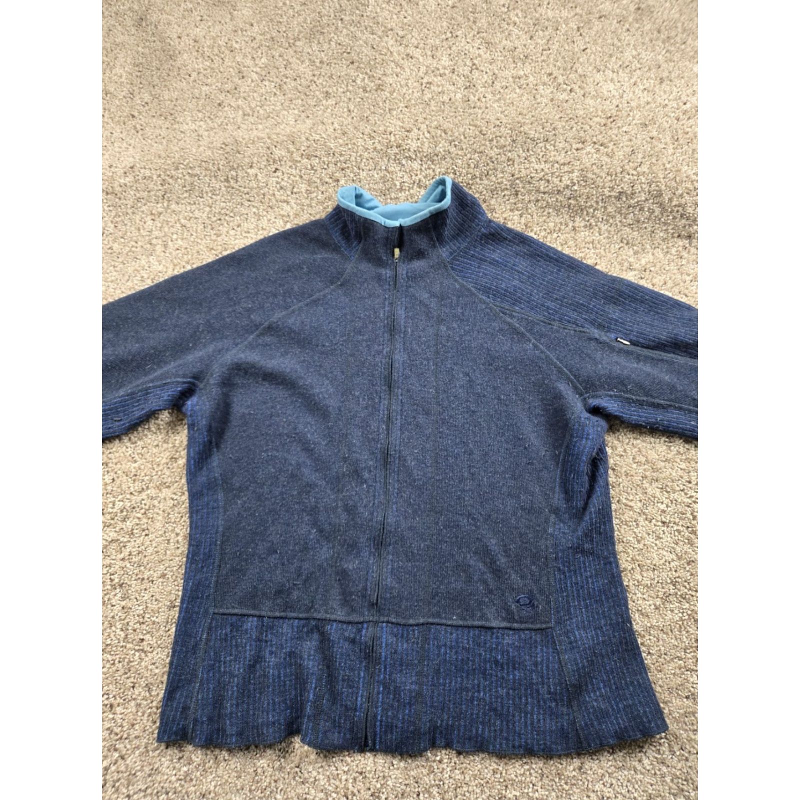 Mountain Hardwear Mountain Hardwear Sweater XL Womens Blue Full Zip Wool Blend Cardigan Size XL / US 12-14 / IT 48-50 - 3 Thumbnail