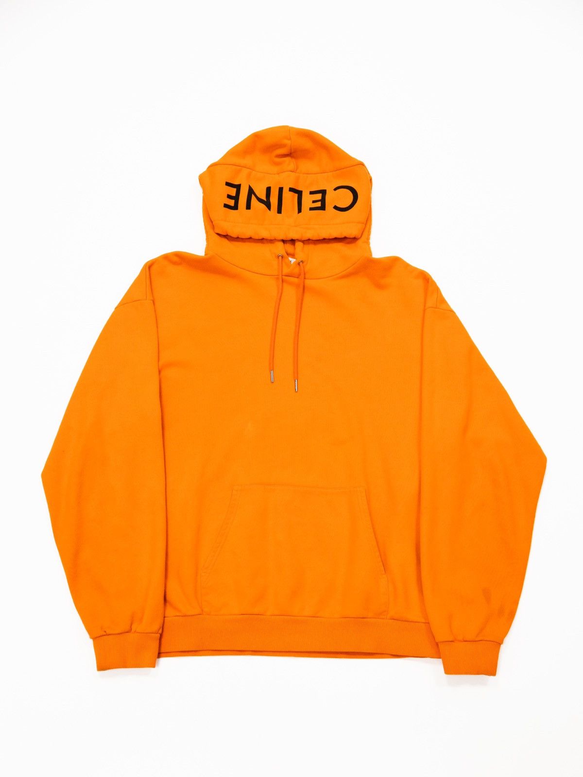 Pre-owned Celine Orange Logo Hoodie