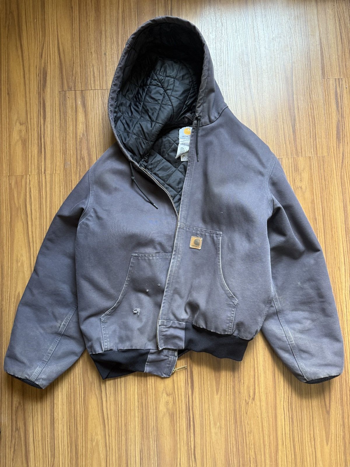 Carhartt 🧥Carhartt Hooded Distressed Jacket Size US L / EU 52-54 / 3 - 1 Thumbnail