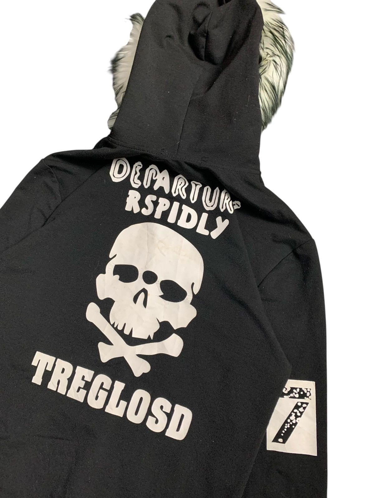 20471120 DEPARTURE RSPIDLY SKULL FUR ZIP HOODIE IFSIX LGB STYLE Size US M / EU 48-50 / 2 - 4 Thumbnail