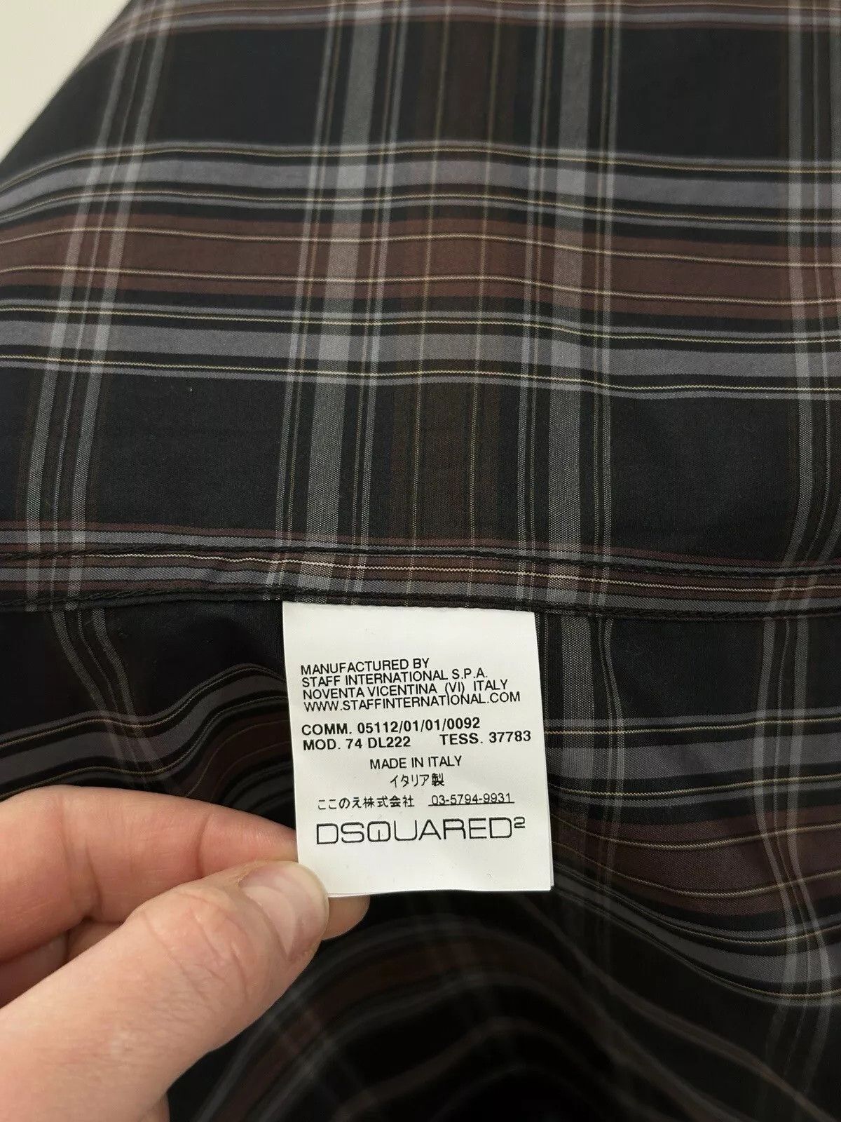 Dsquared2 Dsquared Men’s Shirt Plaid Polyester Cotton Size 48 Size US M / EU 48-50 / 2 - 12 Thumbnail