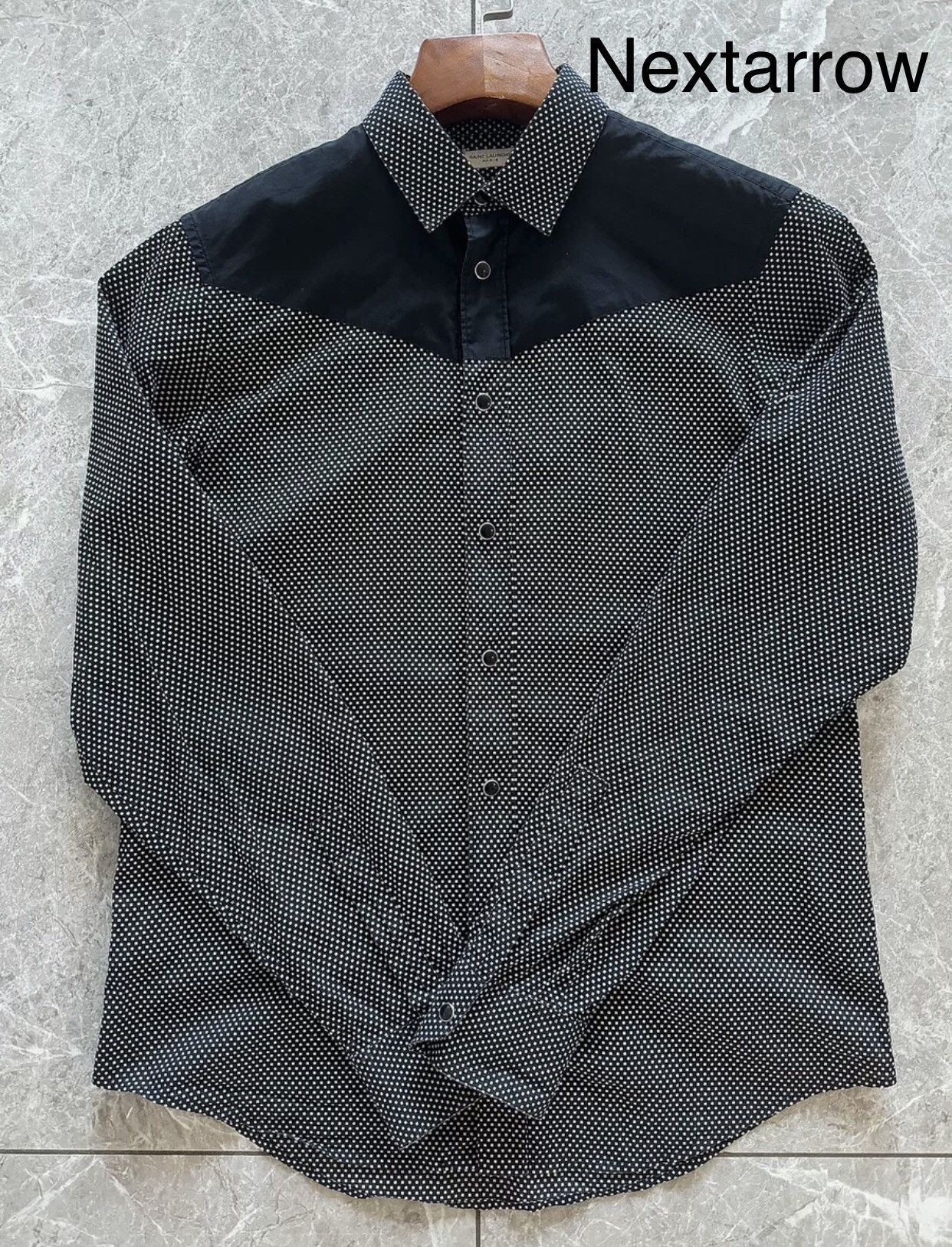 Saint Laurent Paris × Yves Saint Laurent Saint laurent slp13SS first year cat's eye square shirt Size US M / EU 48-50 / 2 - 1 Thumbnail