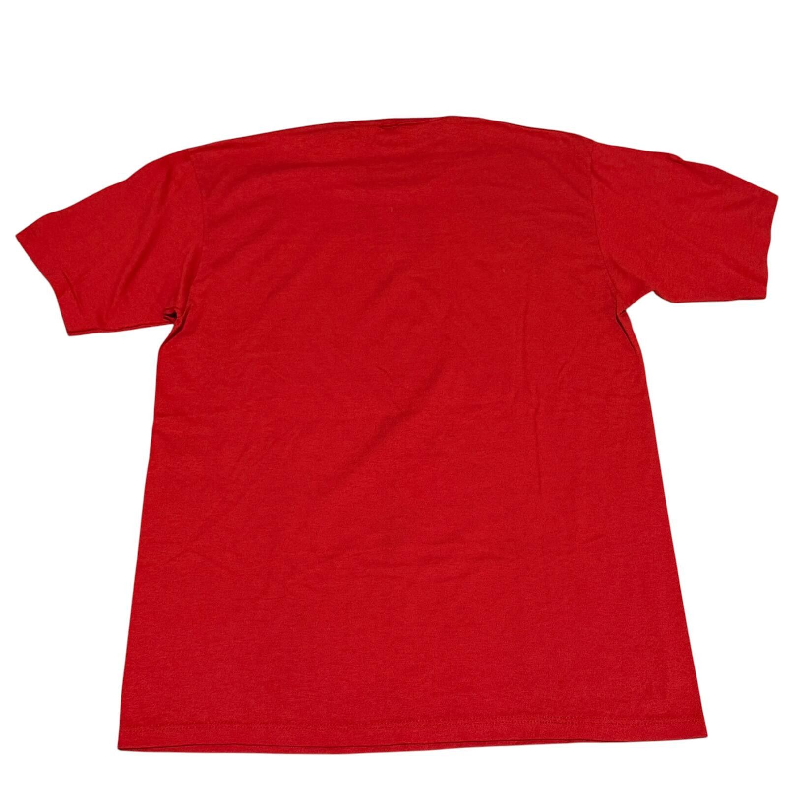 Jerzees Vintage 80s Sheep Knit Art Tee Size Large Red Single Stitch Size US L / EU 52-54 / 3 - 3 Thumbnail