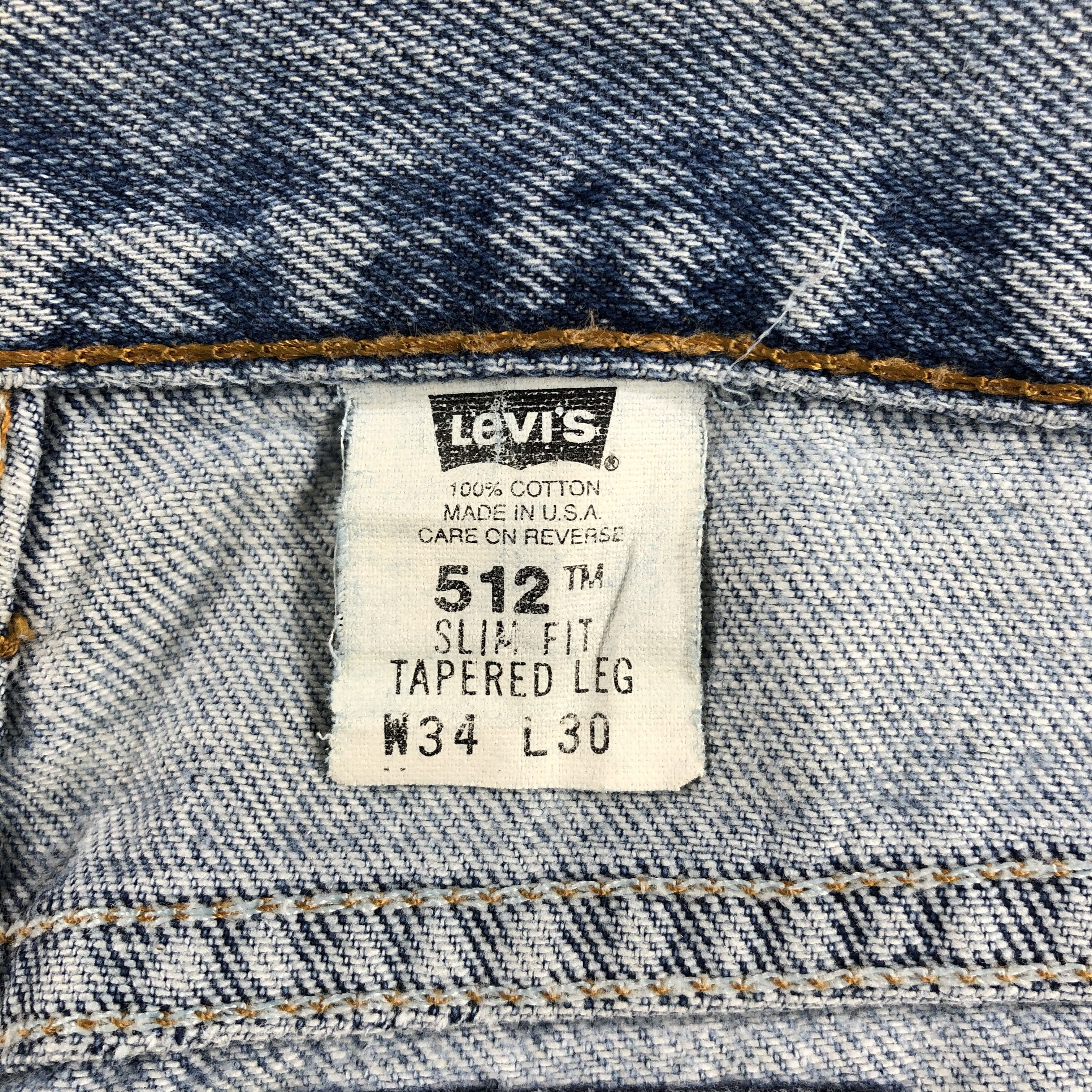 Levi's 90s Vintage Light Wash Levis 512 Jeans-J1665 Size US 34 / EU 50 - 13 Thumbnail