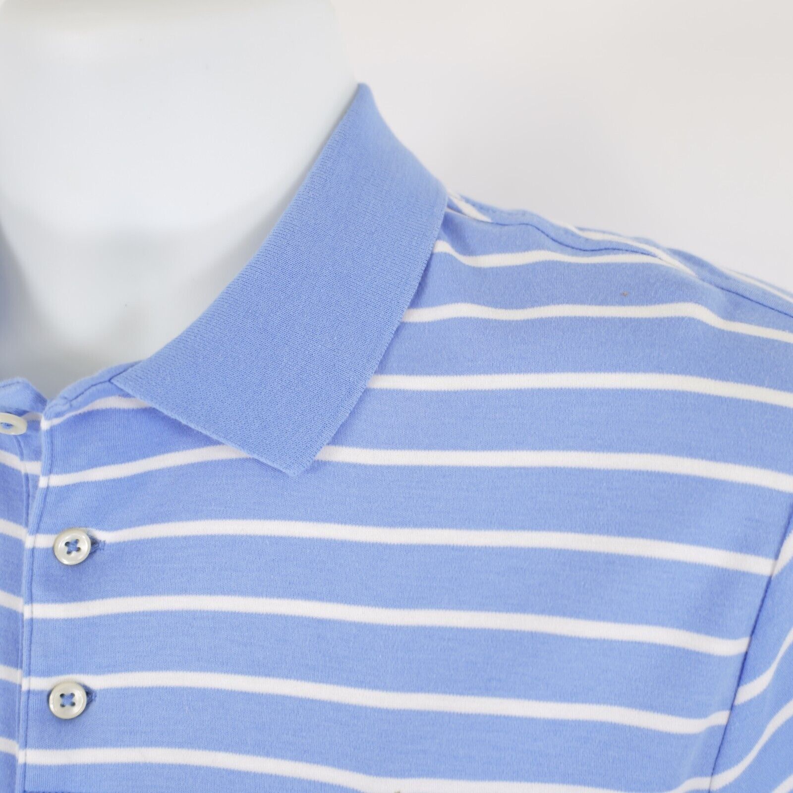 Ralph Lauren Polo Ralph Lauren Blue Striped Custom Slim Fit Large Polo Sh Size US L / EU 52-54 / 3 - 3 Thumbnail