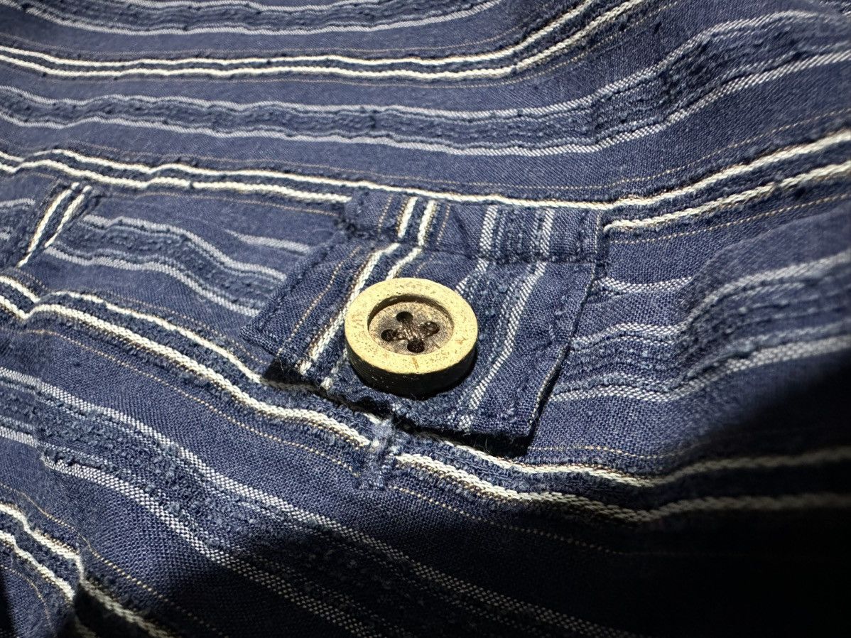 Japanese Brand 🔥Vintage Kansai Jeans Striped Open Collar Shirt Size US XL / EU 56 / 4 - 4 Thumbnail