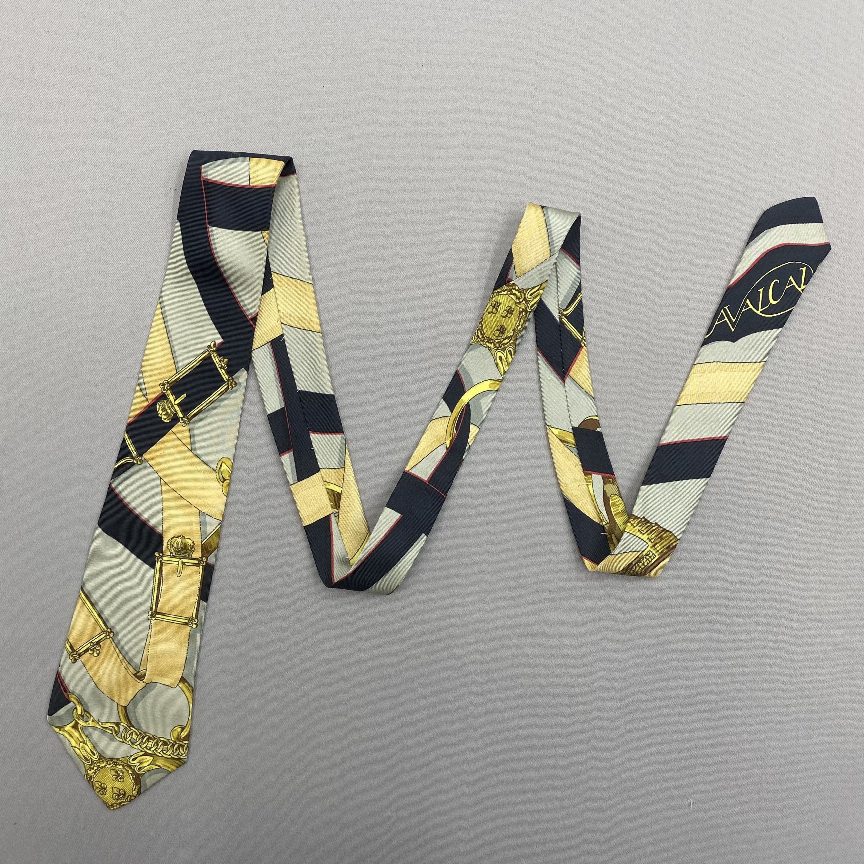 Hermes Vintage Hermes SILK Necktie Cravate Pure Silk Neck Tie Size ONE SIZE - 5 Thumbnail