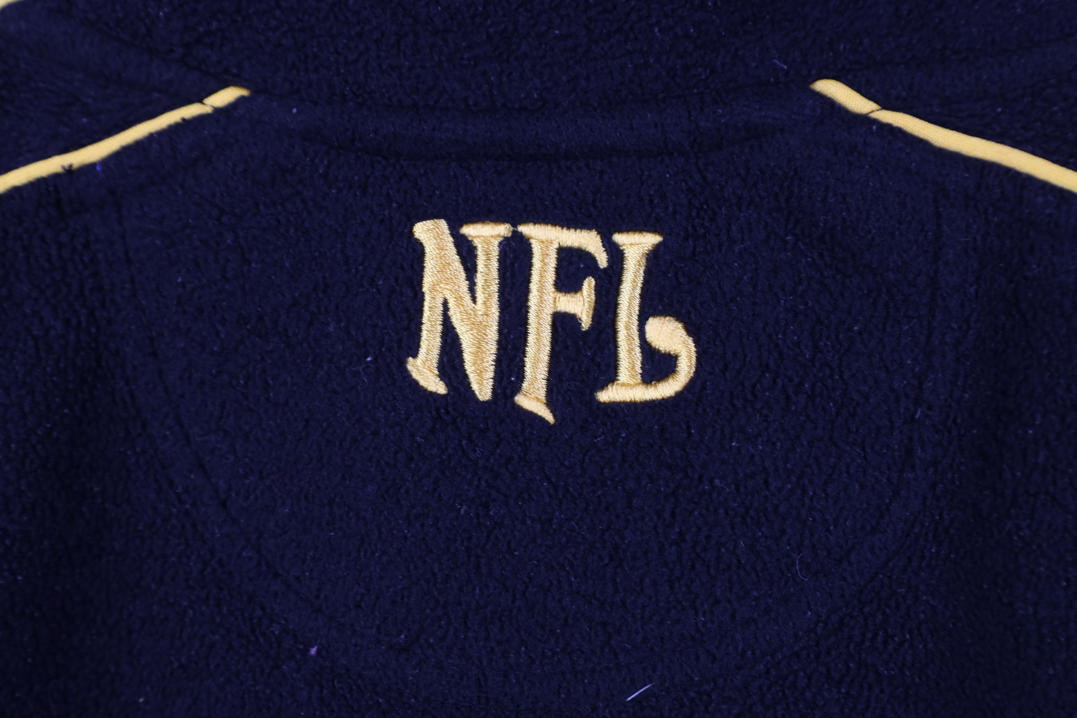Vintage Vintage 90s Y2K Football 1/4 Half Zip Fleece Sweater Size XL / US 12-14 / IT 48-50 - 11 Thumbnail