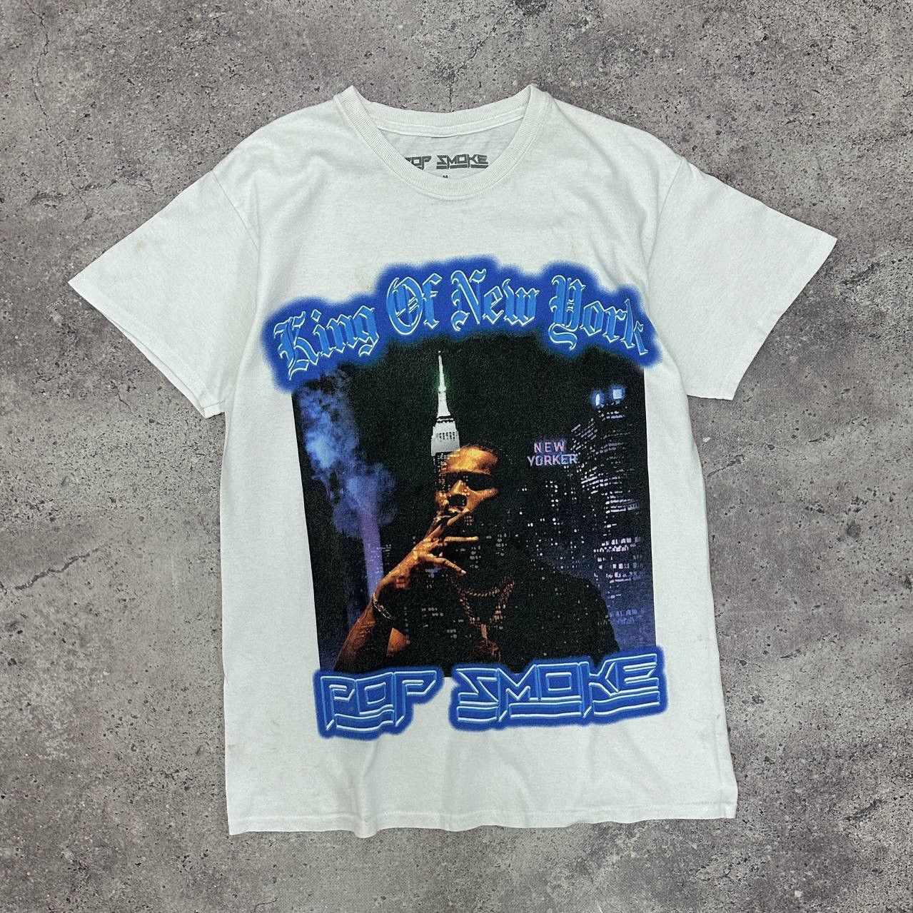 Rap Tees Pop Smoke King of New York rap tee y2k official og hype rare Size US M / EU 48-50 / 2 - 1 Thumbnail