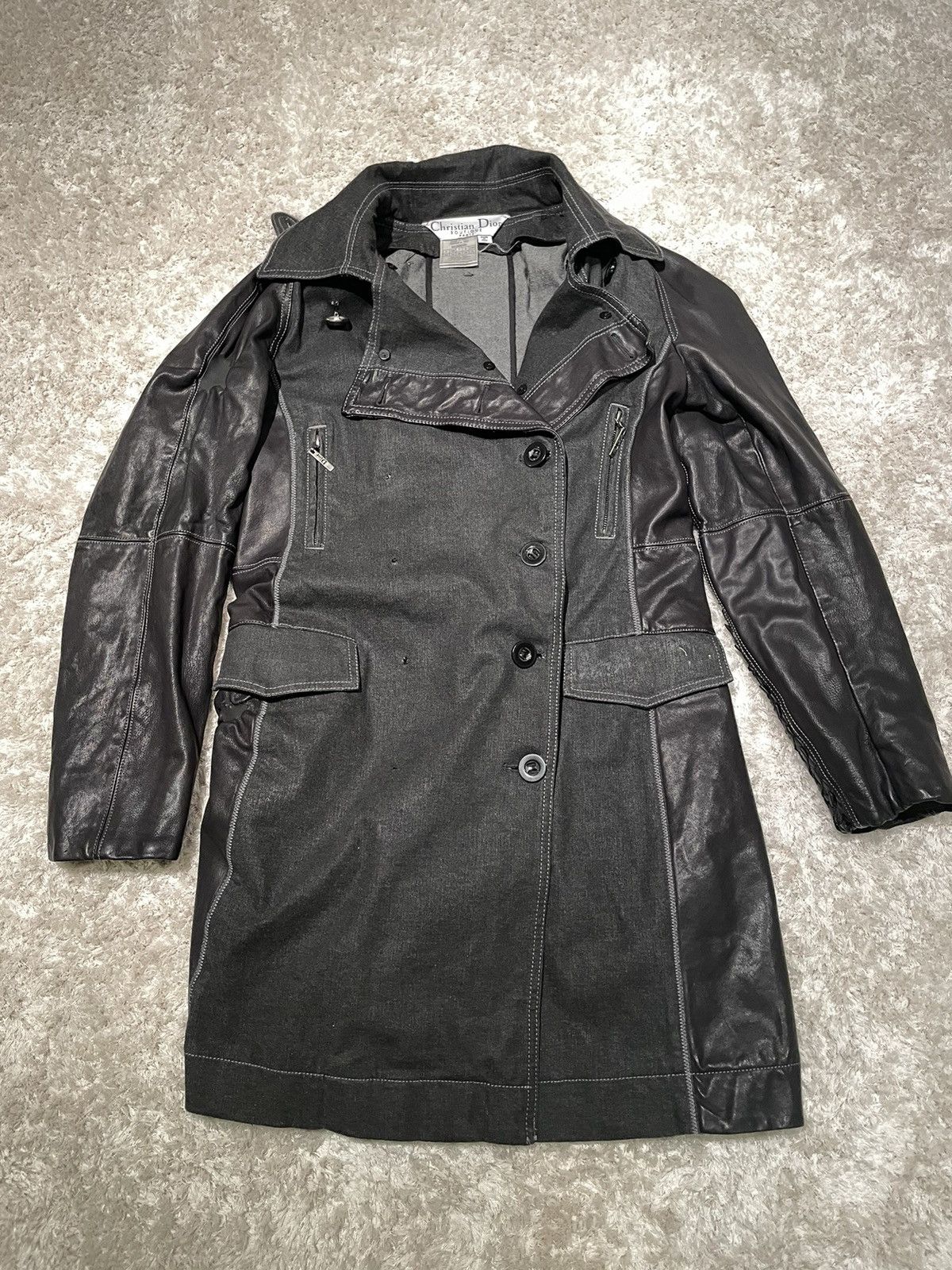 image of Christian Dior Monsieur x Dior Christian Dior Boutique Lambskin Coat in Black, Men's (Size Medium)