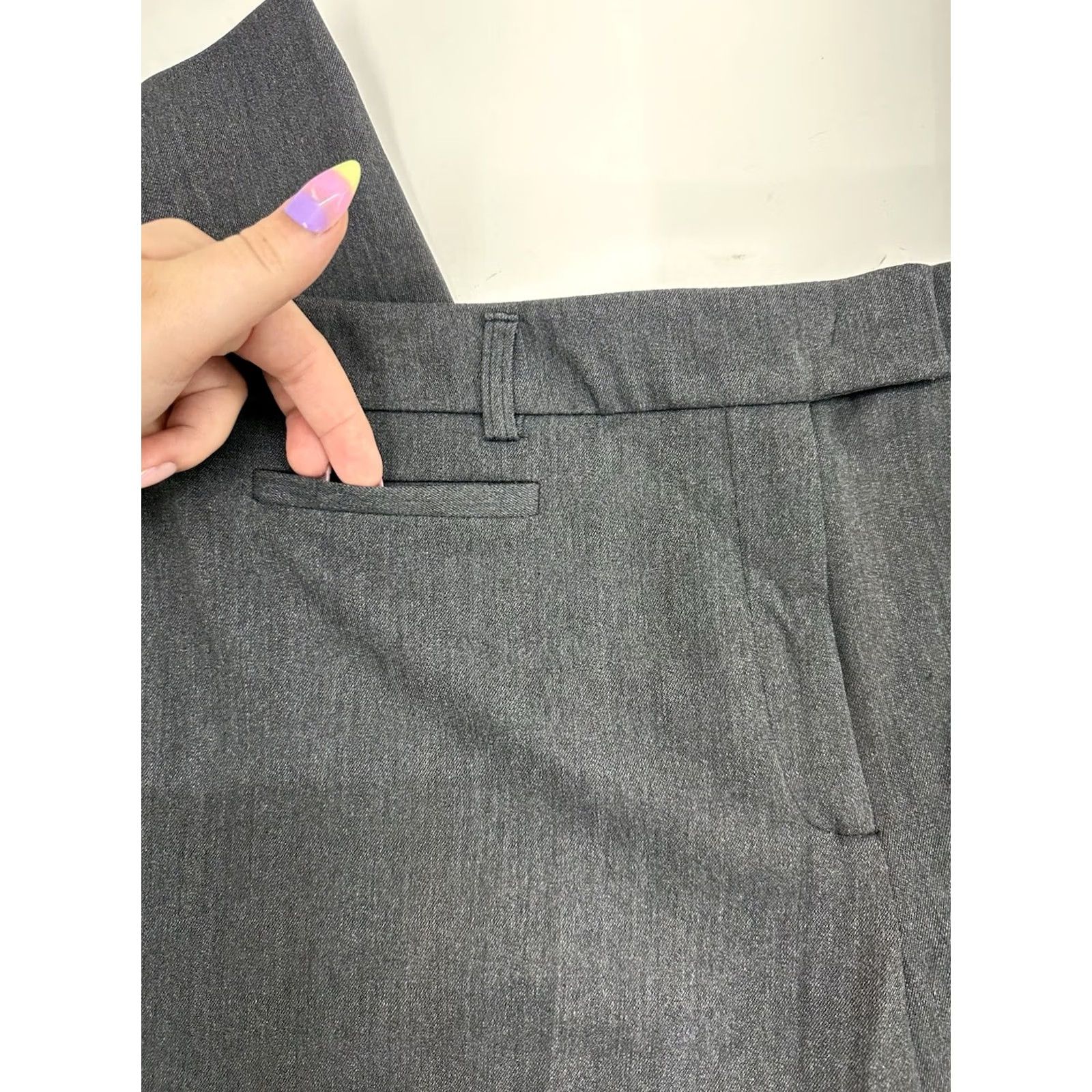 Vintage Thalian Womens Dress Pants Size 12P Petite Gray Pants Size 34" / US 12 / IT 48 - 2 Thumbnail