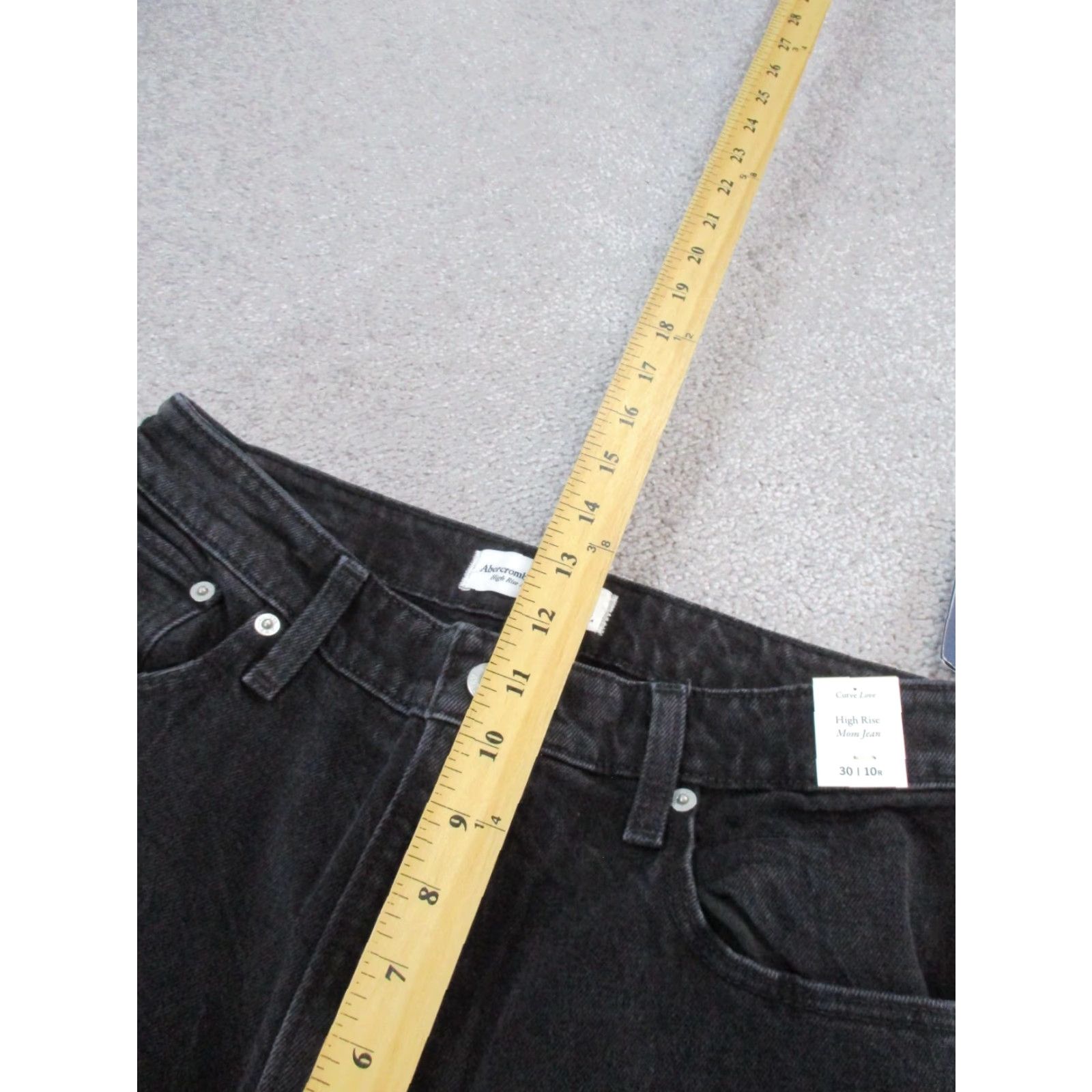 Abercrombie & Fitch Abercrombie & Fitch Jeans Womens 30 High Rise Mom Black Denim New Size 30" / US 8 / IT 44 - 7 Thumbnail