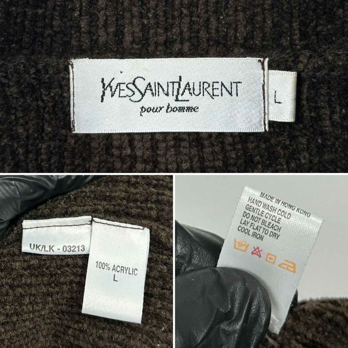Yves Saint Laurent Vintage Yves Saint Laurent YSL Mock Neck Ribbed Sweater Size US L / EU 52-54 / 3 - 20 Thumbnail