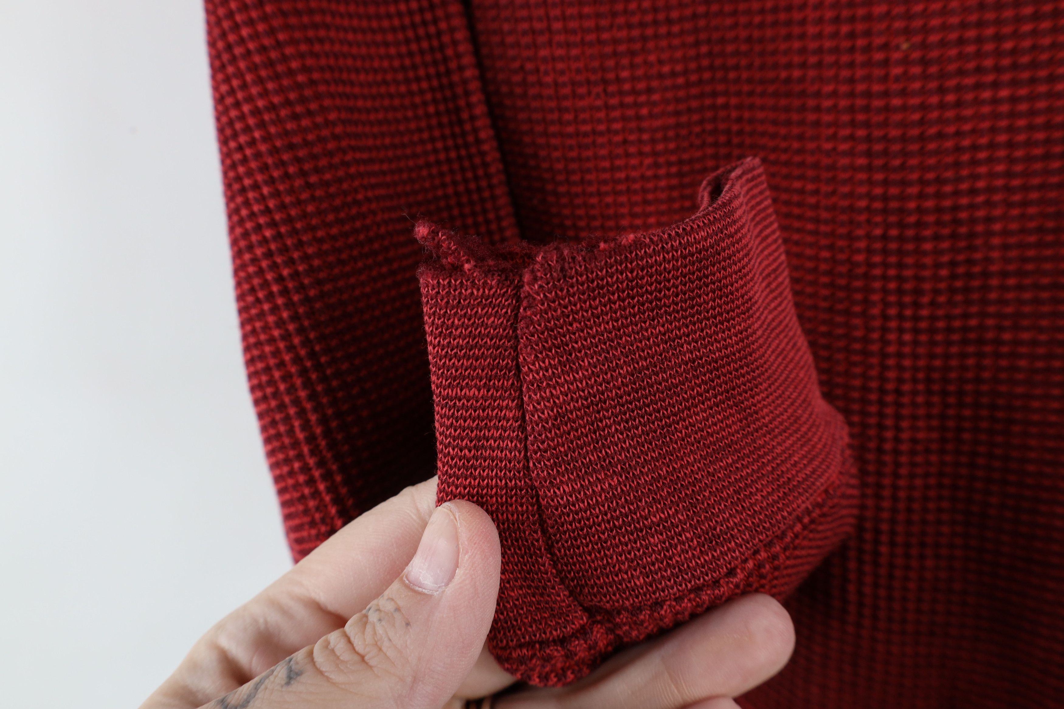 Vintage Vintage 90s Streetwear Thermal Waffle Knit T-Shirt Red USA Size US M / EU 48-50 / 2 - 4 Thumbnail