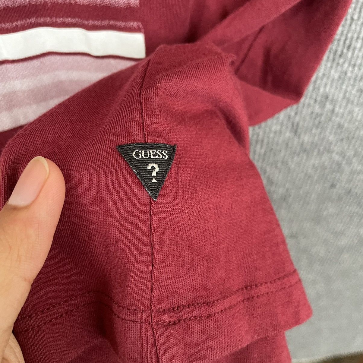 Guess Guess Burgundy T Shirt Size US M / EU 48-50 / 2 - 3 Thumbnail