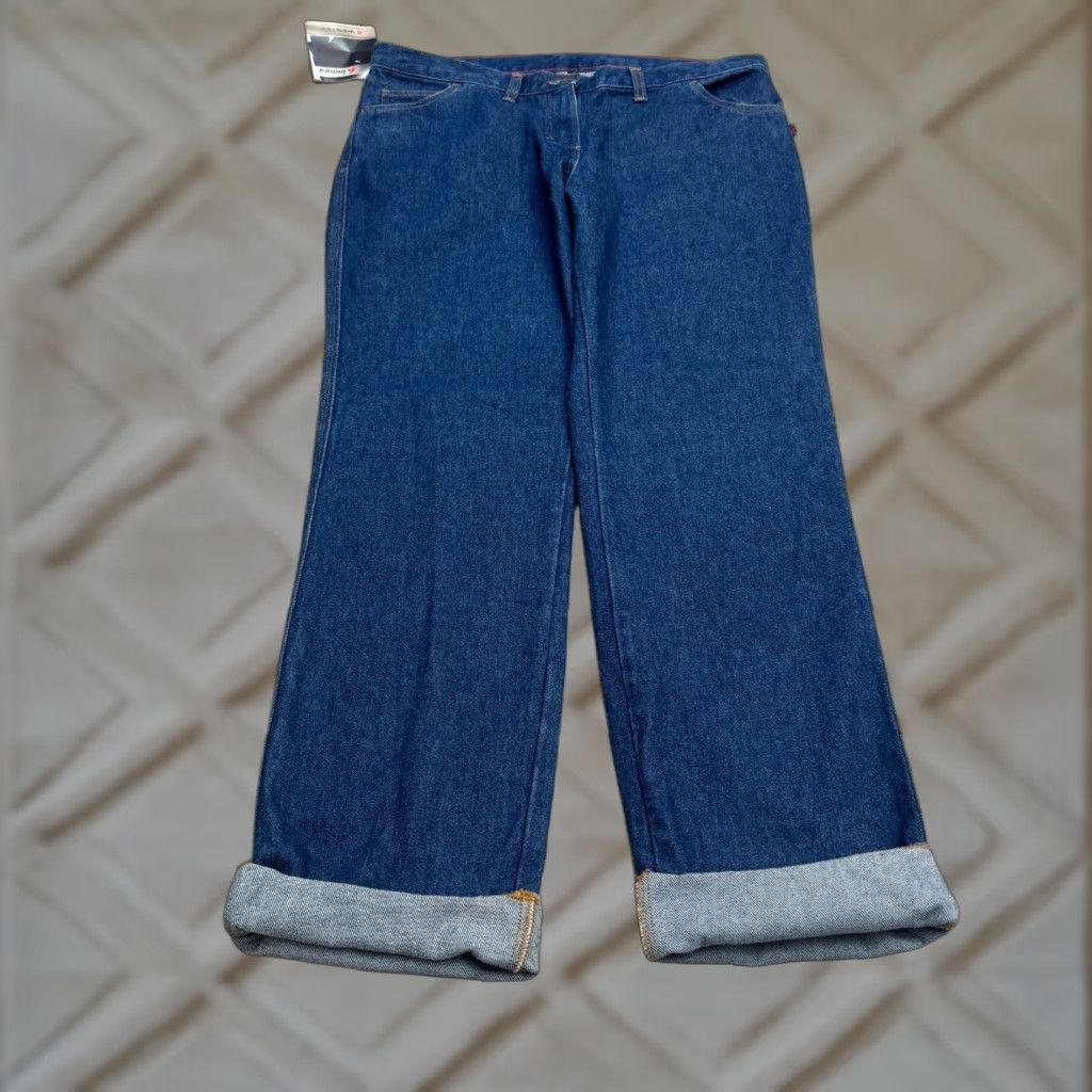 Vintage Riverside Jeans Mens 38x34 Denim Flame-Resistant 5-Pocket Regular Straight Blue NWT USA Logo Size US 38 / EU 54 - 1 Thumbnail