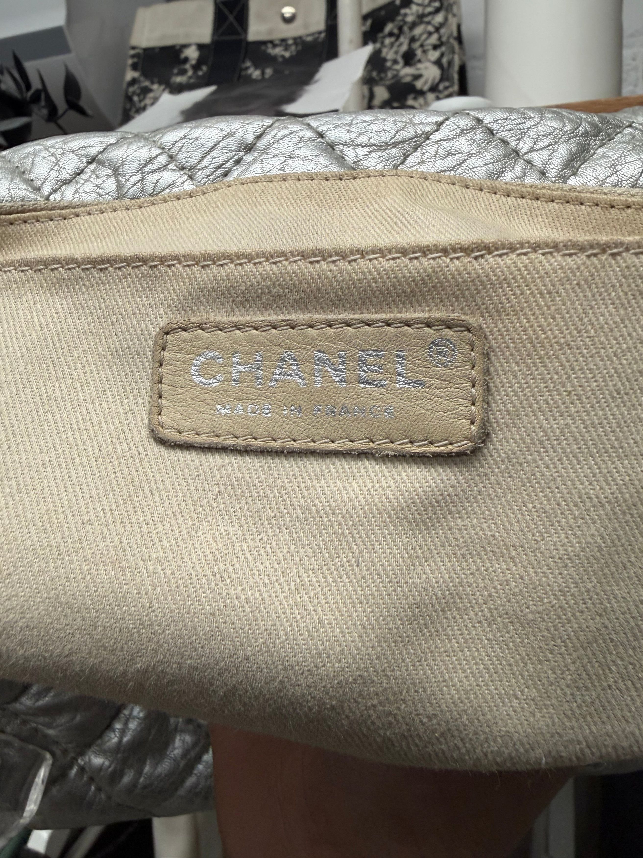 Chanel 2011 Chanel ‘Ice Cube’ Silver Medium Top Flap Leather Bag Size ONE SIZE - 6 Thumbnail