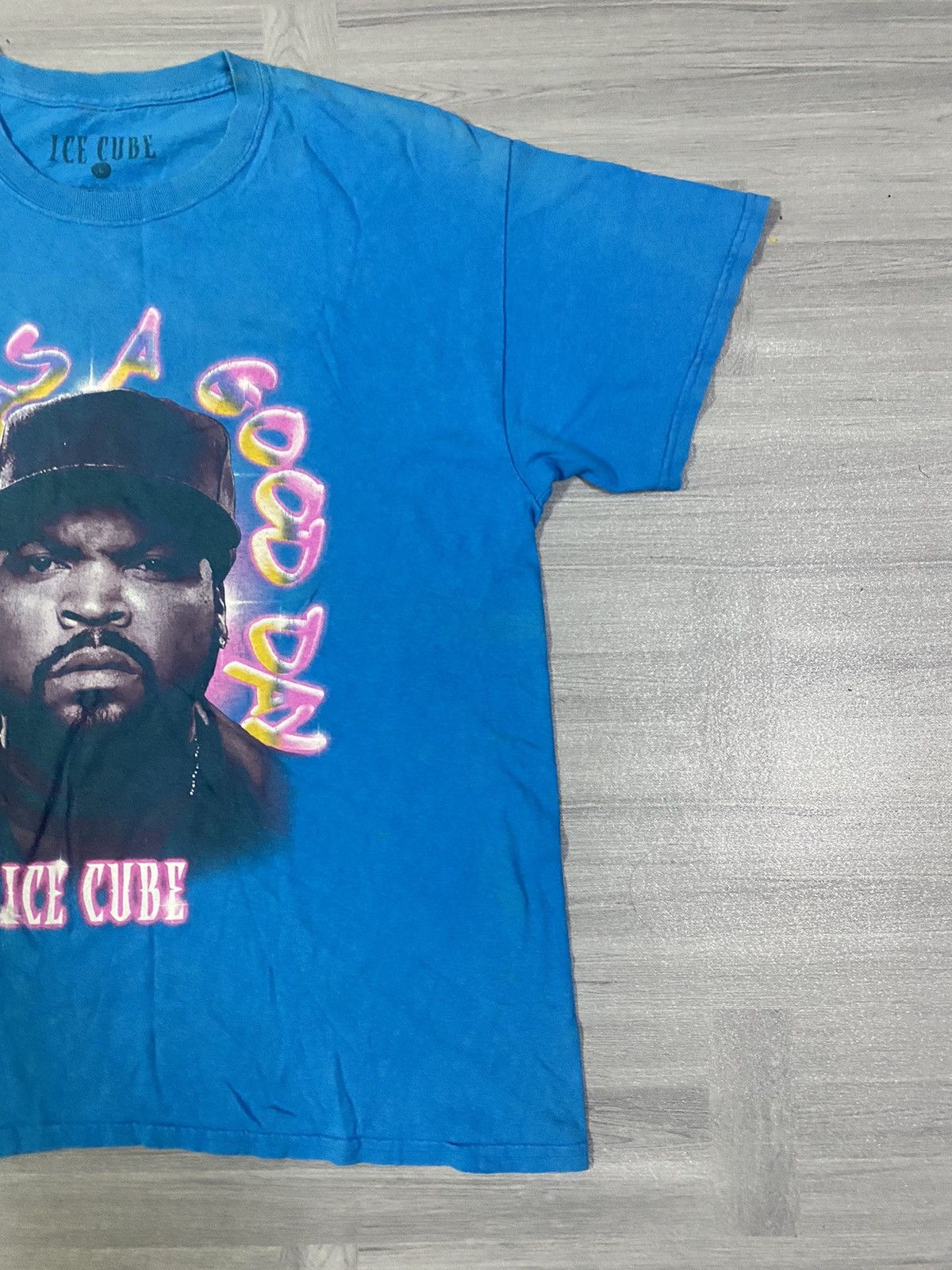 Band Tees Aqua Blue Graffiti Ice Cube Tee Size US L / EU 52-54 / 3 - 4 Thumbnail
