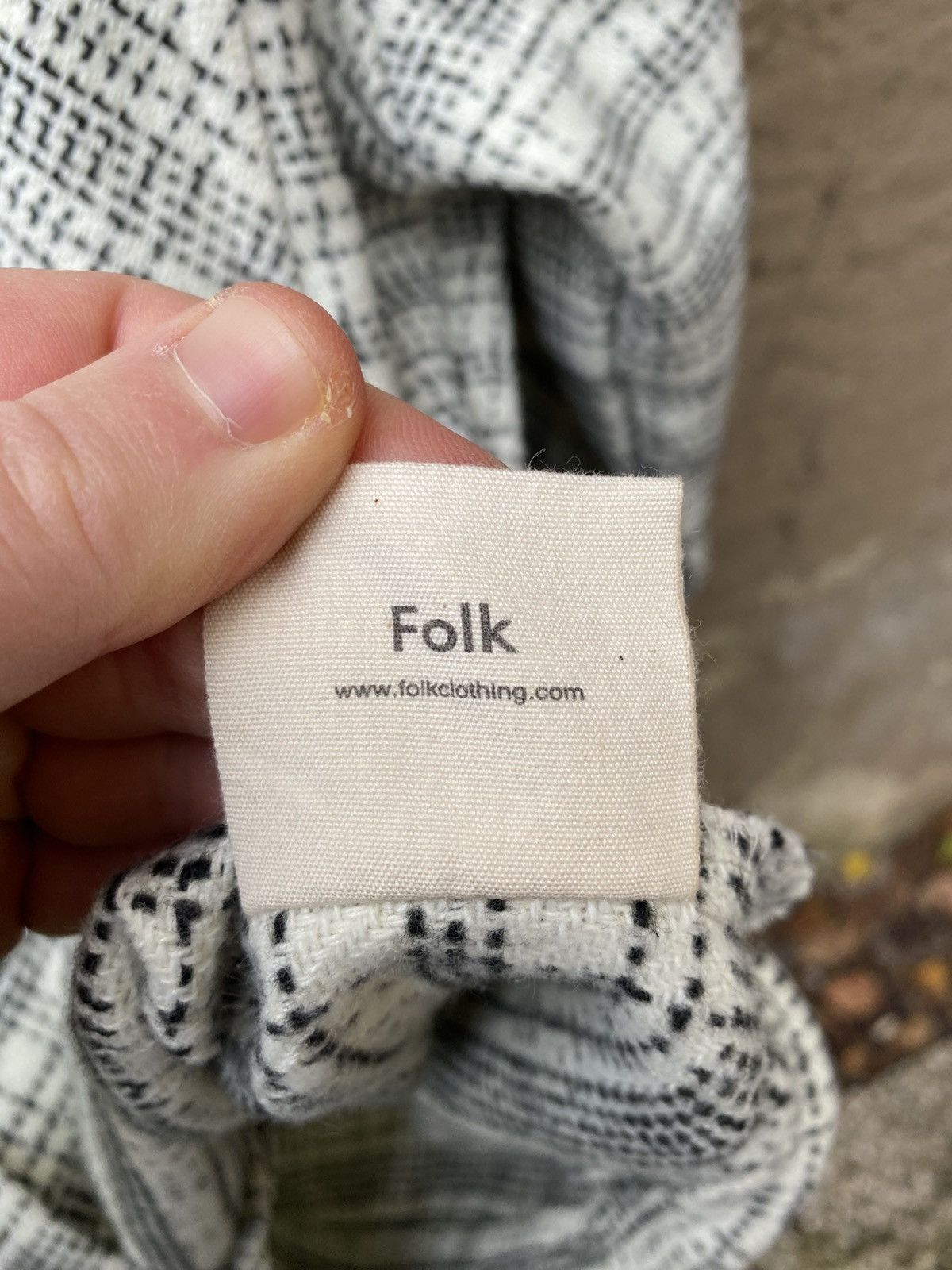 Folk Folk Overshirt Ecru Check Button Shirt Size 3/M Size US M / EU 48-50 / 2 - 10 Thumbnail