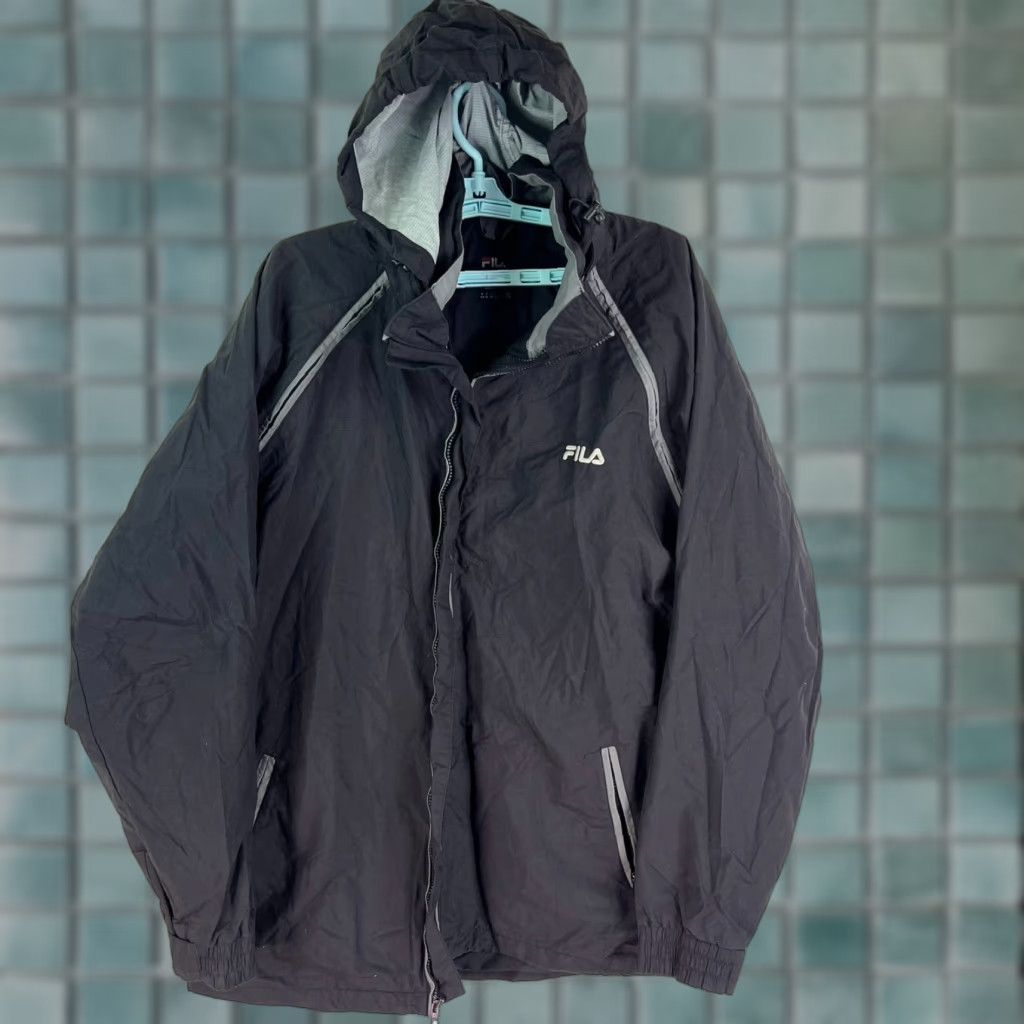 Fila FILA 3-in-1 Jacket Mens XL Black Zip Up Hooded Sports Casual Workwear Size US XL / EU 56 / 4 - 1 Thumbnail
