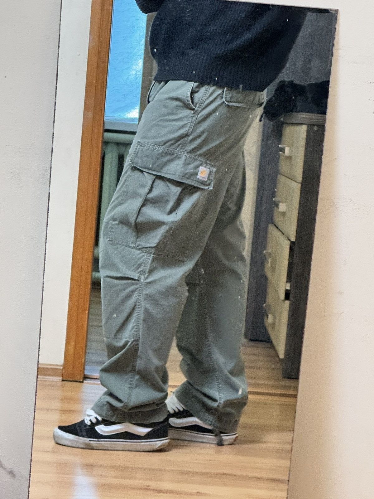 Carhartt Vintage 90s Carhartt Cargo Pants Multilpocket Olive Green L Size US 34 / EU 50 - 2 Thumbnail