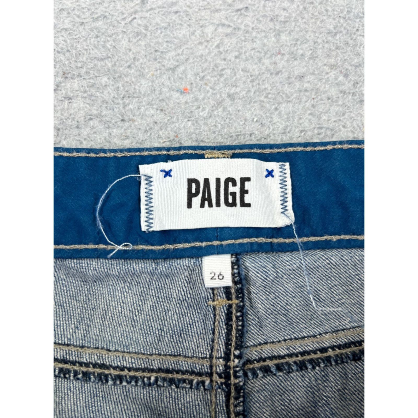 Anthropologie Anthropologie Paige Shorts Womens Blue Denim Cut-Off Low Rise 26 Regular 4 in Inseam 27x4 Cotton Size 26" / US 2 / IT 38 - 7 Thumbnail