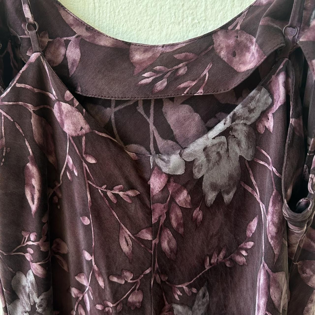 Victoria's Secret 100% silk y2k vintage Victoria’s Secret purple floral dress Size M / US 6-8 / IT 42-44 - 5 Thumbnail