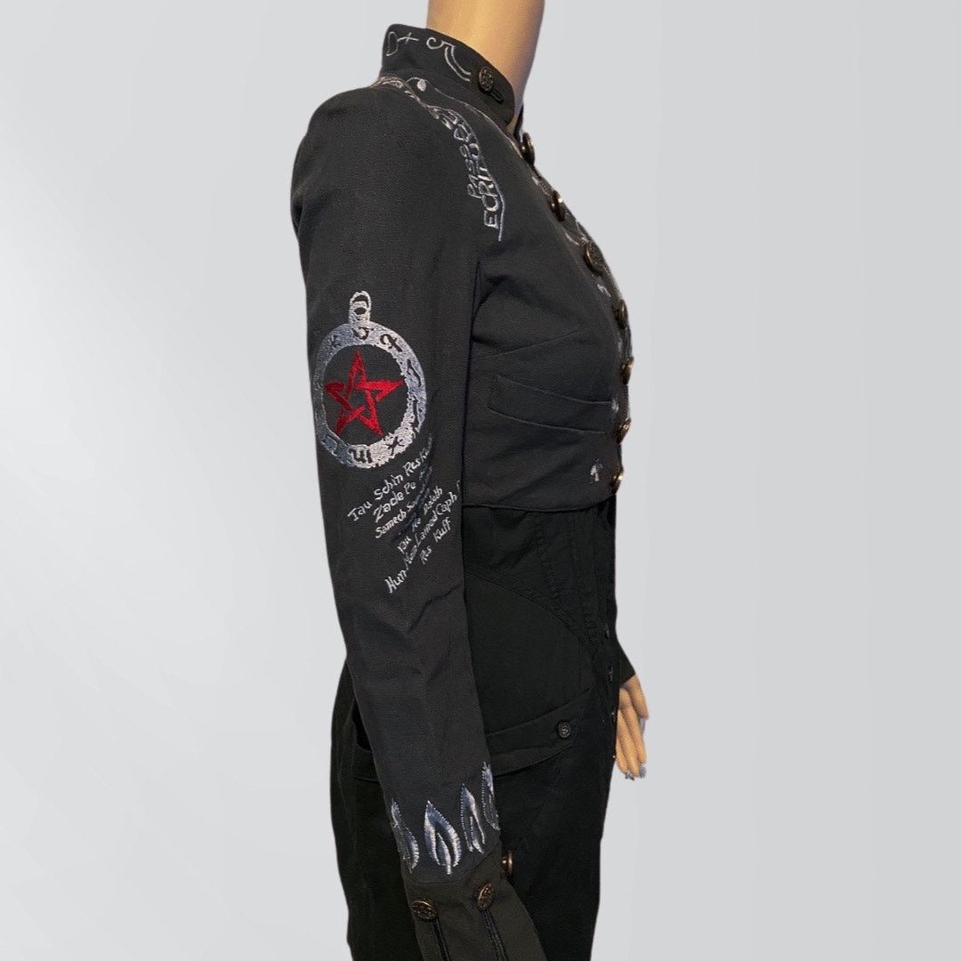 Allsaints NWT Vintage AllSaints Rare Embroidered Symbols Crop Jacket Size S / US 4 / IT 40 - 3 Thumbnail