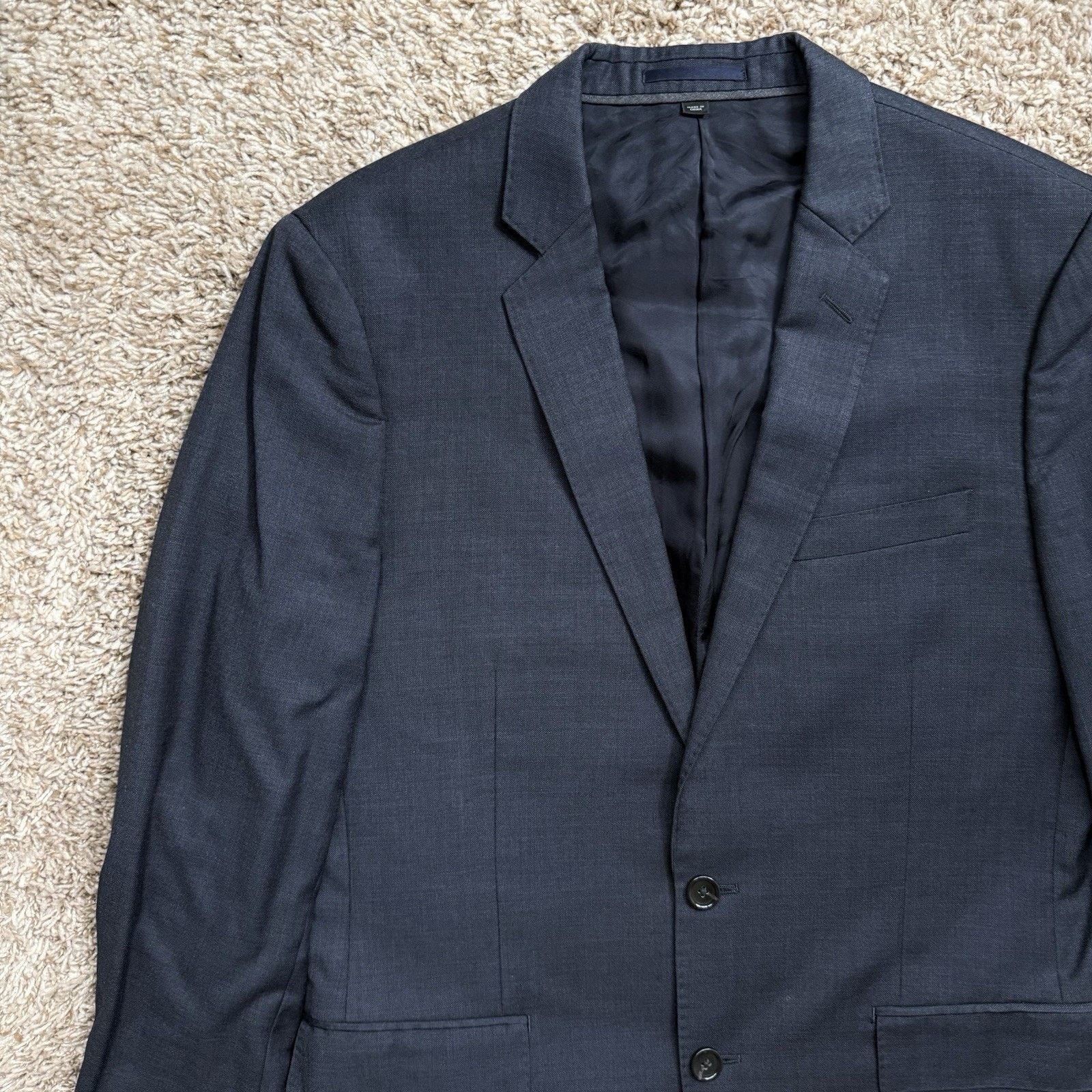 J.Crew J.Crew Ludlow Tollegno 1900 Wool Suit Navy Blue Jacket 40R Size 40R - 16 Thumbnail