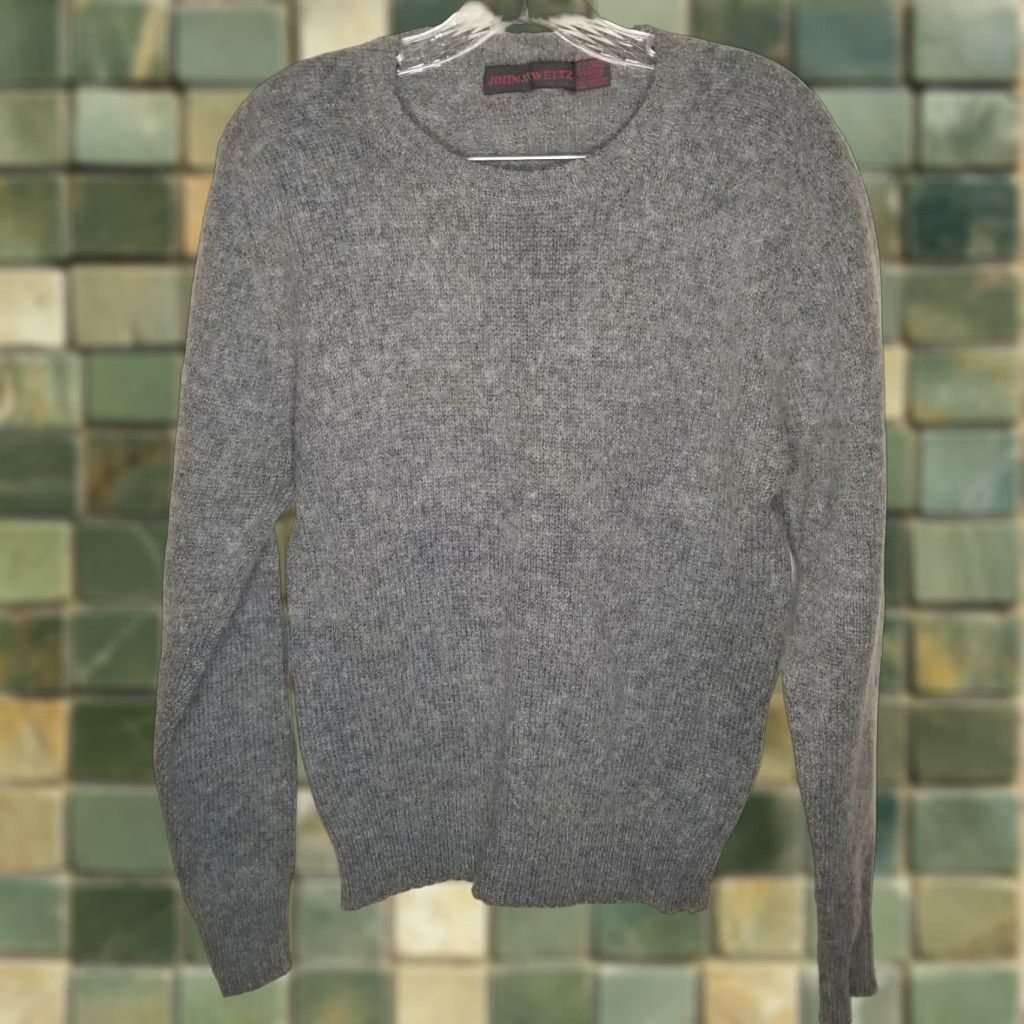 Vintage John Weitz Wool Sweater Womens Medium Gray Pullover Size M / US 6-8 / IT 42-44 - 1 Thumbnail