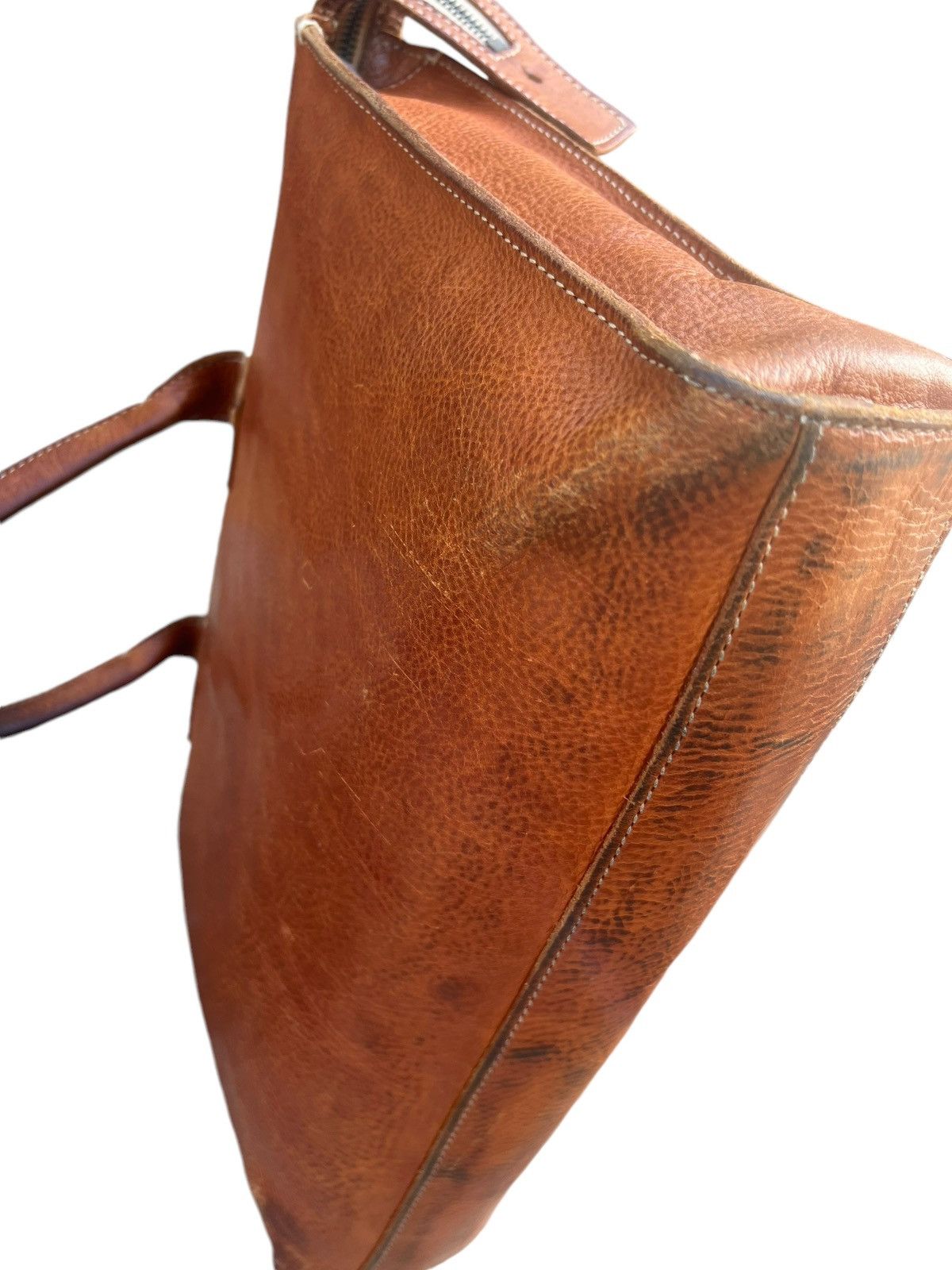 Leather dan Genten Japan Distress Muddy Patina Leather Bag Handle Size ONE SIZE - 18 Thumbnail