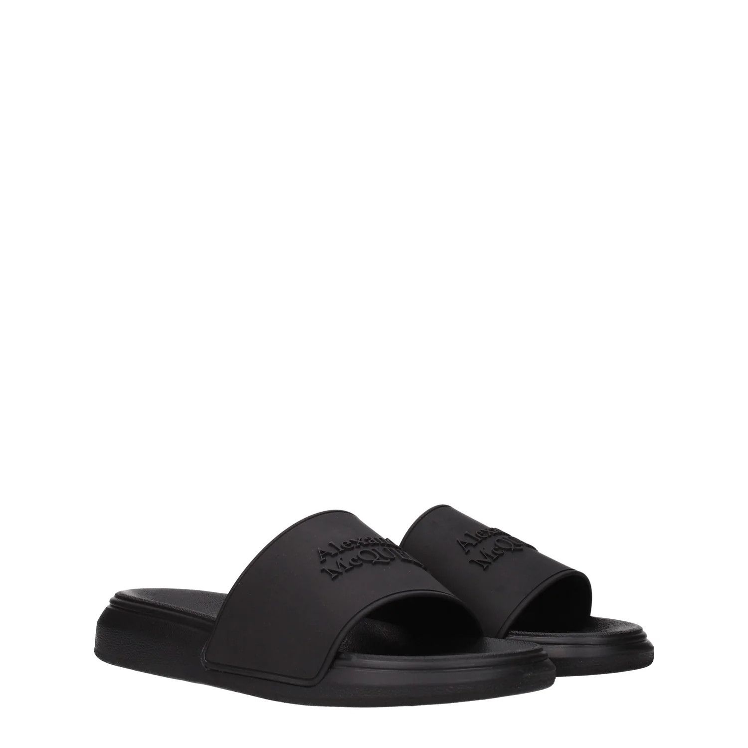 Alexander McQueen ob1o1e0225 Rubber Slippers in Black Size US 7 / EU 40 - 2 Thumbnail