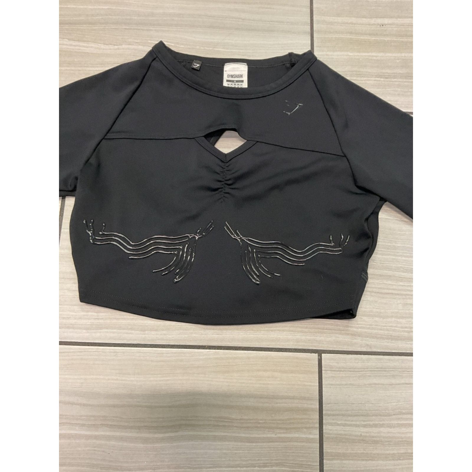 Gymshark Gymshark Black Cutout Crop Performance Top Size M / US 6-8 / IT 42-44 - 4 Thumbnail