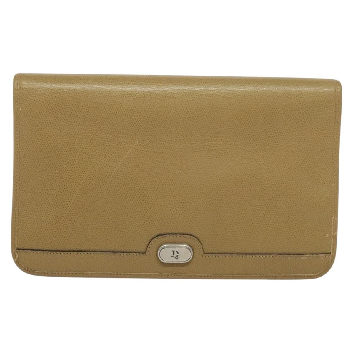 Dior DIOR Chain Shoulder Bag Leather Beige Gold Size ONE SIZE - 2 Thumbnail
