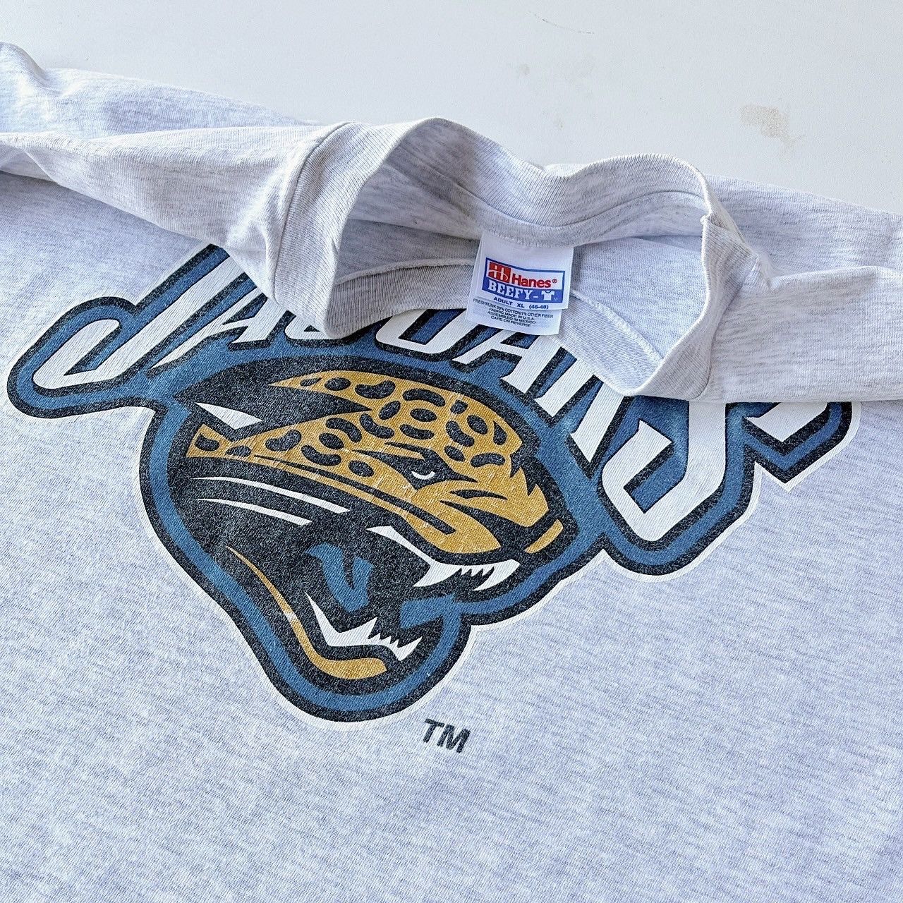 Vintage 90s Jacksonville Jaguars NFL t-shirt/ XL Size US XL / EU 56 / 4 - 9 Thumbnail
