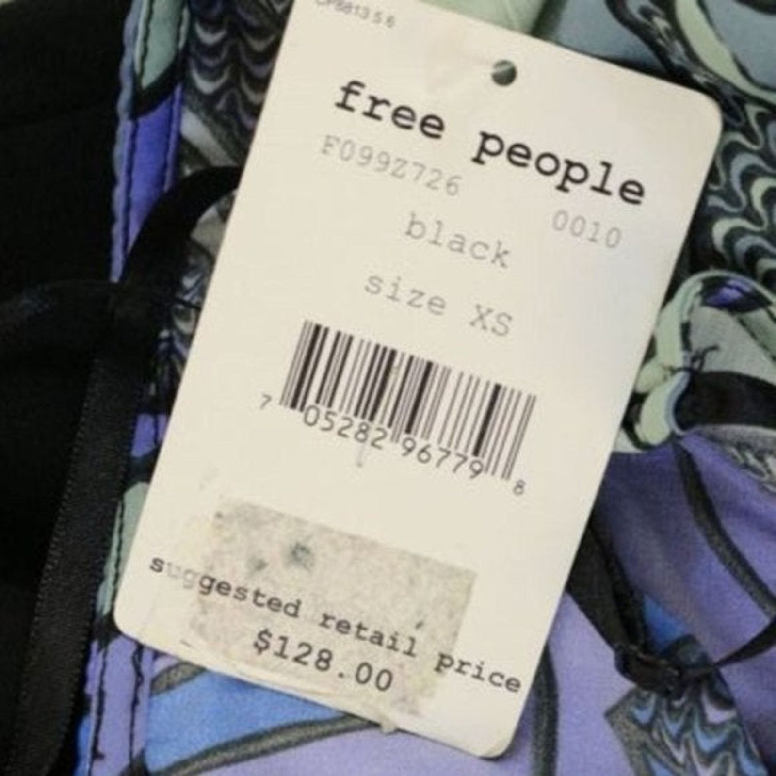 Free People Free People Abstract Spaghetti Strap Mini Dress XS Vintage Size XS / US 0-2 / IT 36-38 - 5 Thumbnail