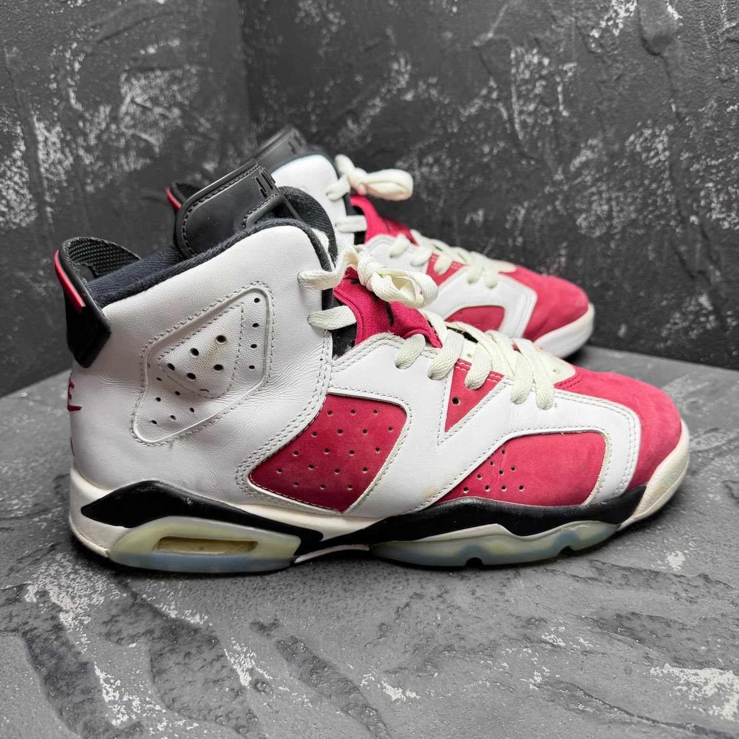Nike Air Jordan 6 White Red Carmine 2021 Q10 Size US 7 / EU 40 - 4 Thumbnail