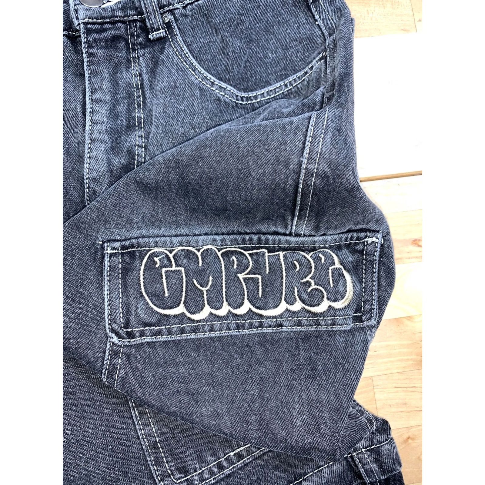 Empyre Empyre Denim Convertible Cargo Jeans Women 4 Black Faded Skate Streetwear 13240 Size 27" / US 4 / IT 40 - 4 Thumbnail