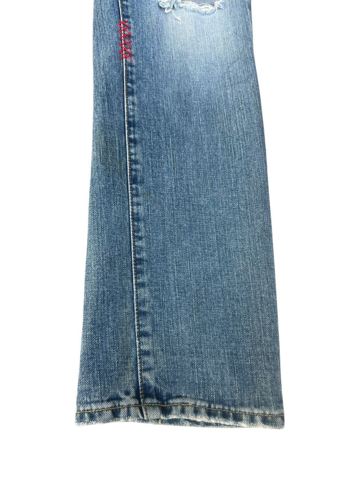 Lee Lee X TMT Japan Distress Embroidery Denim Selvedge Jeans Size US 29 - 12 Thumbnail