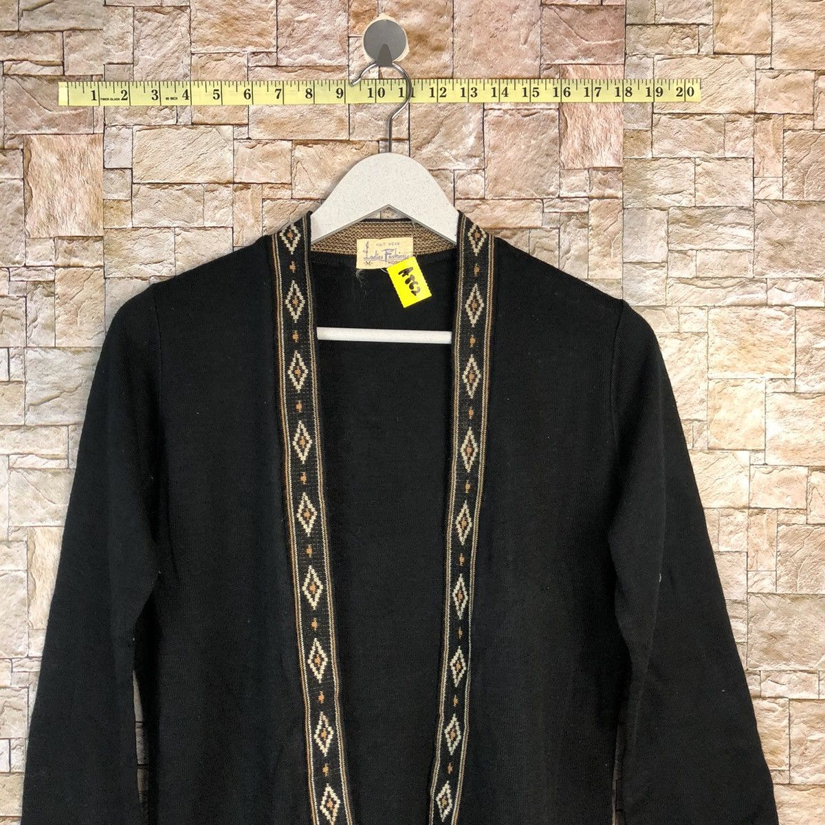 Homespun Knitwear × Japanese Brand Ladies Fashion vintage japan Black Cardigan Knitwear #A862 Size M / US 6-8 / IT 42-44 - 2 Thumbnail