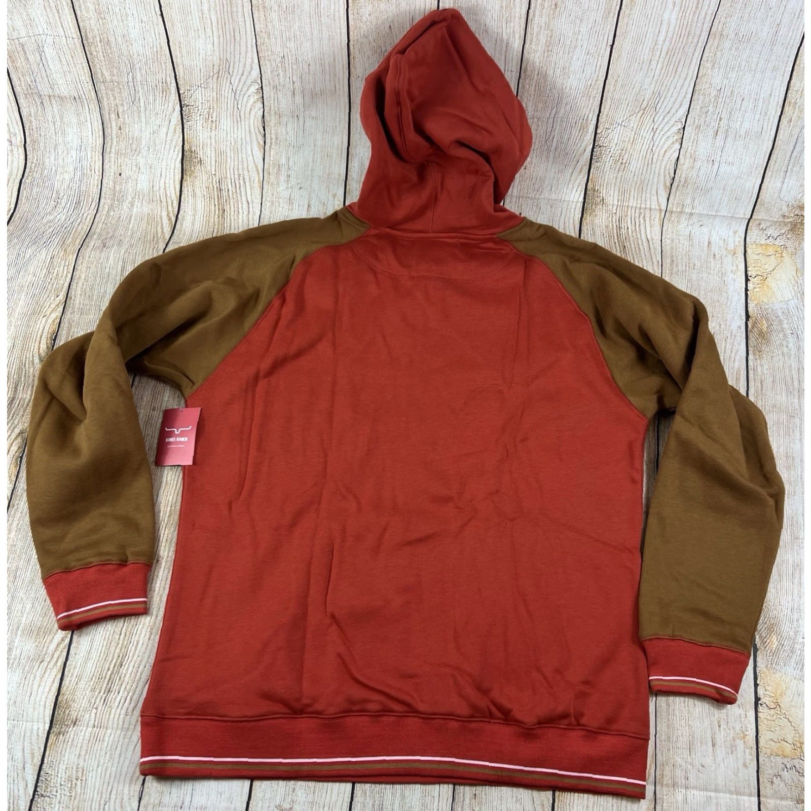 Vintage Kimes Ranch Women’s Western Amigo Hoodie NWT Burnt Red & Brown Size 2XL Size XXL / US 16-18 / IT 52-54 - 2 Thumbnail