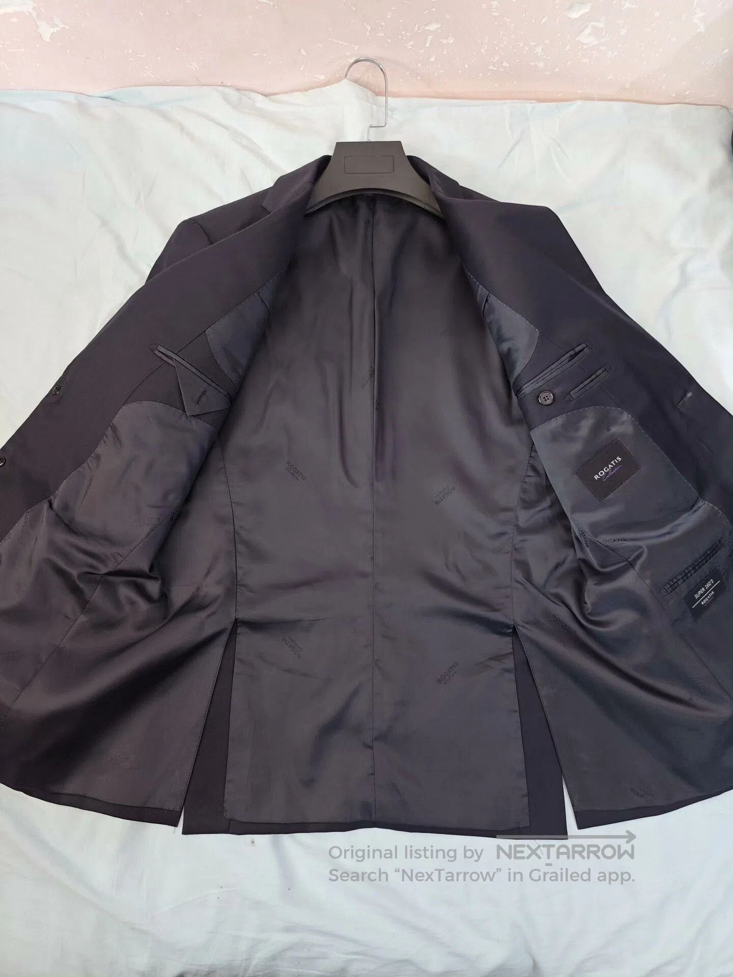 Japanese Brand Navy Wool Suit Jacket for Men. Size US M / EU 48-50 / 2 - 6 Thumbnail