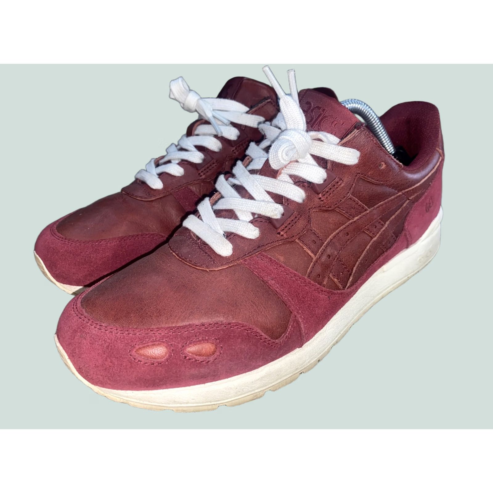 Asics ASICS GEL-Lyte Mens Burgundy H822L-2626 Casual Sneakers Shoes Burgandy Mens US 10.5 Size US 11 / EU 44 - 1 Thumbnail