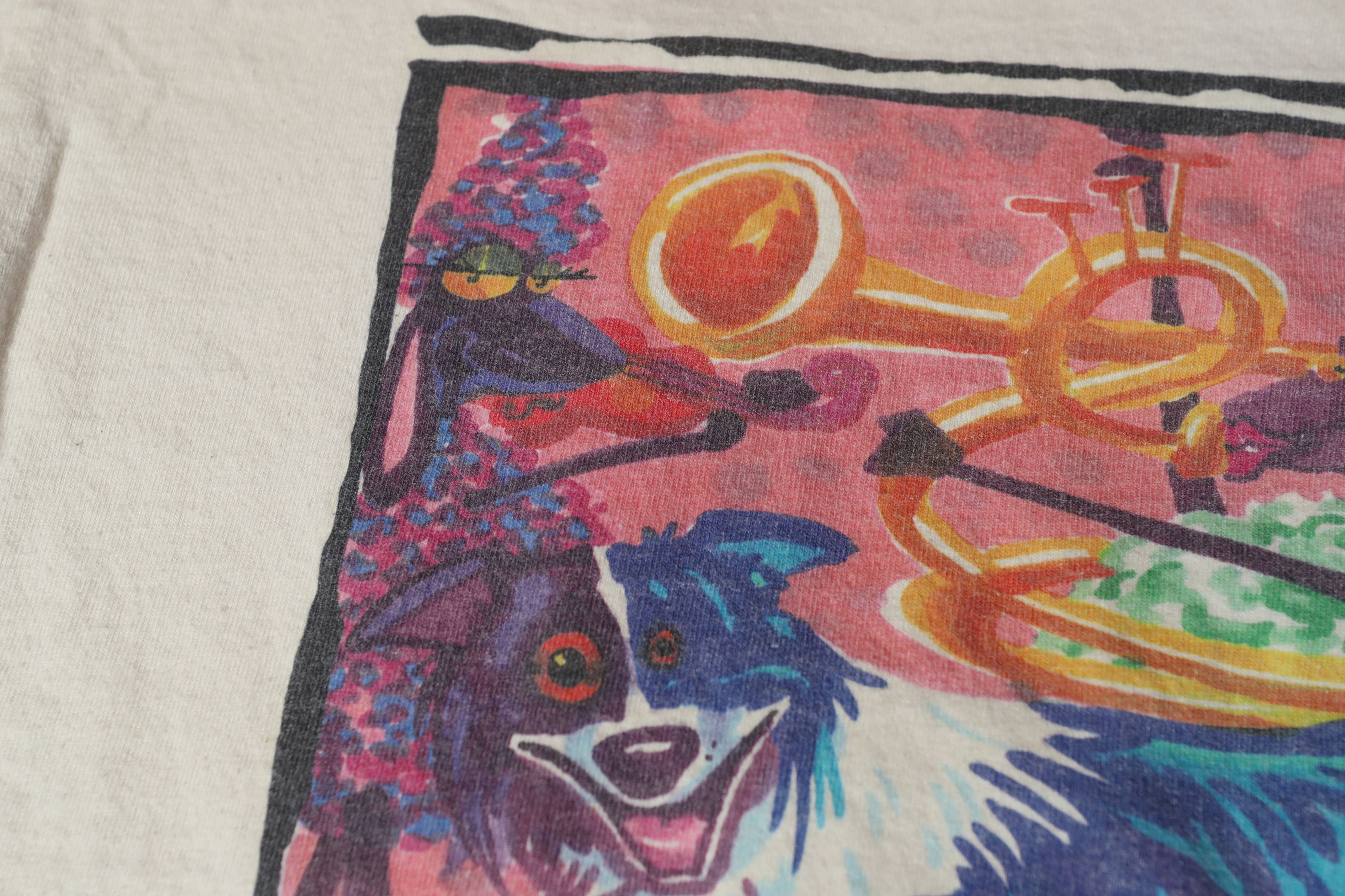 Vintage VTG 2001 Deco Dogs McCartney Art Painting Graphic Tee (M) Size US M / EU 48-50 / 2 - 7 Thumbnail