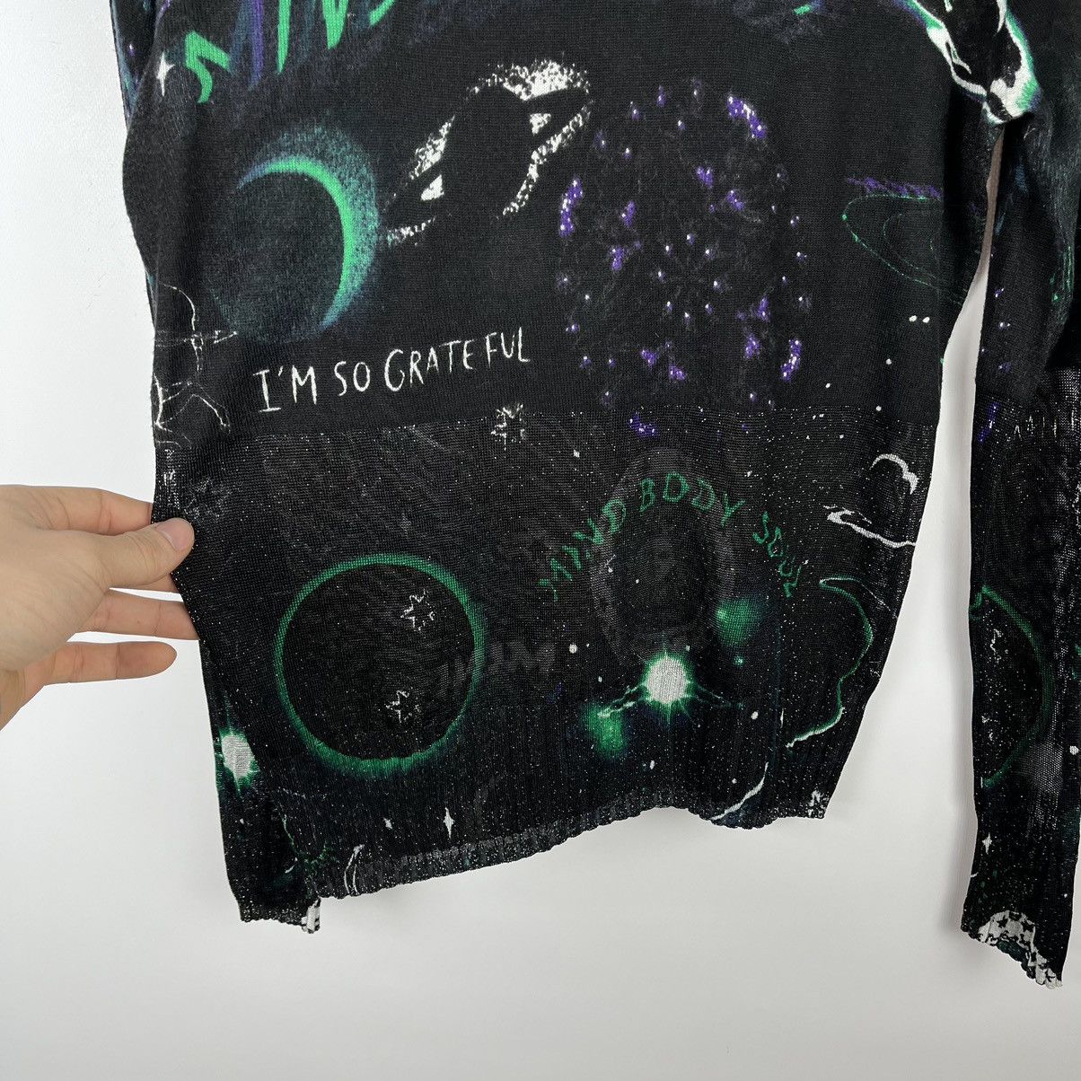 Desigual Designer Desigual y2k galaxy mesh top sweater Size S / US 4 / IT 40 - 10 Thumbnail