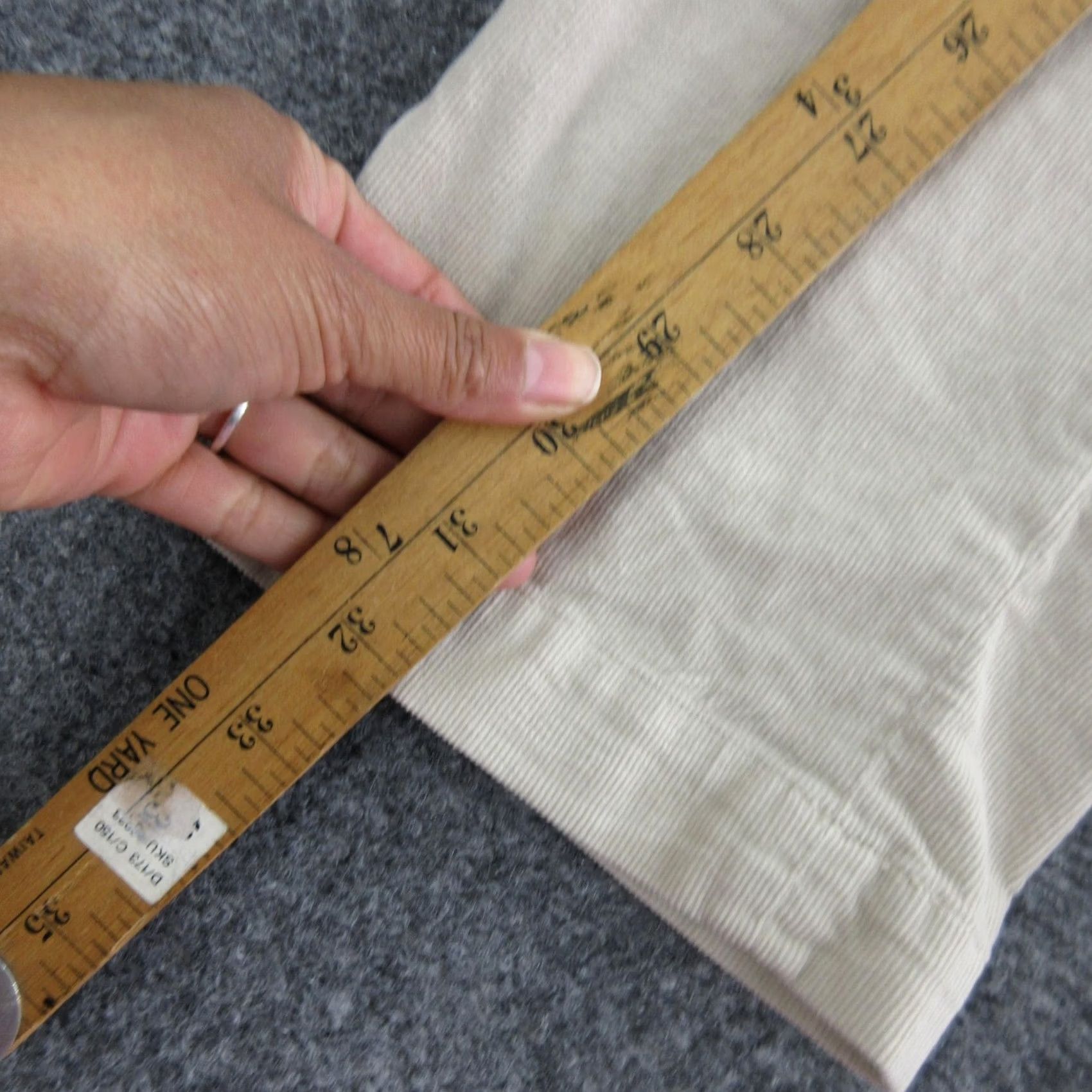 Mason's Mason's Mens Pants Beige Corduroy Chino Straight Leg 32x32 5 Pocket Casual Flat Front Zip Pocket Mens Size US 32 / EU 48 - 3 Thumbnail