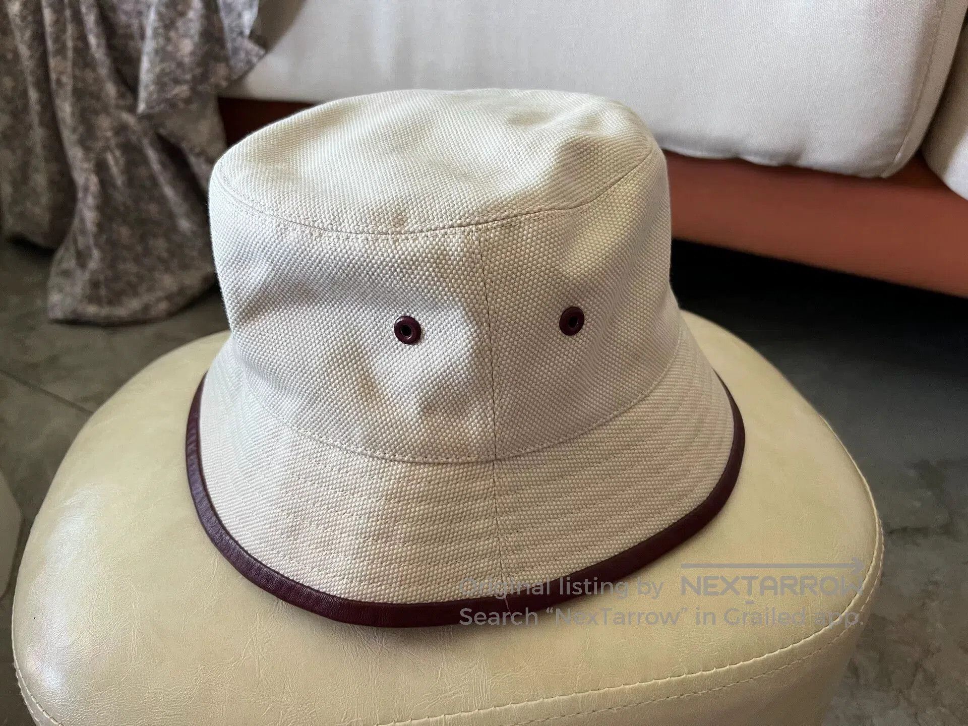 Burberry Burberry Canvas Lambskin Bucket Hat. Size ONE SIZE - 2 Thumbnail