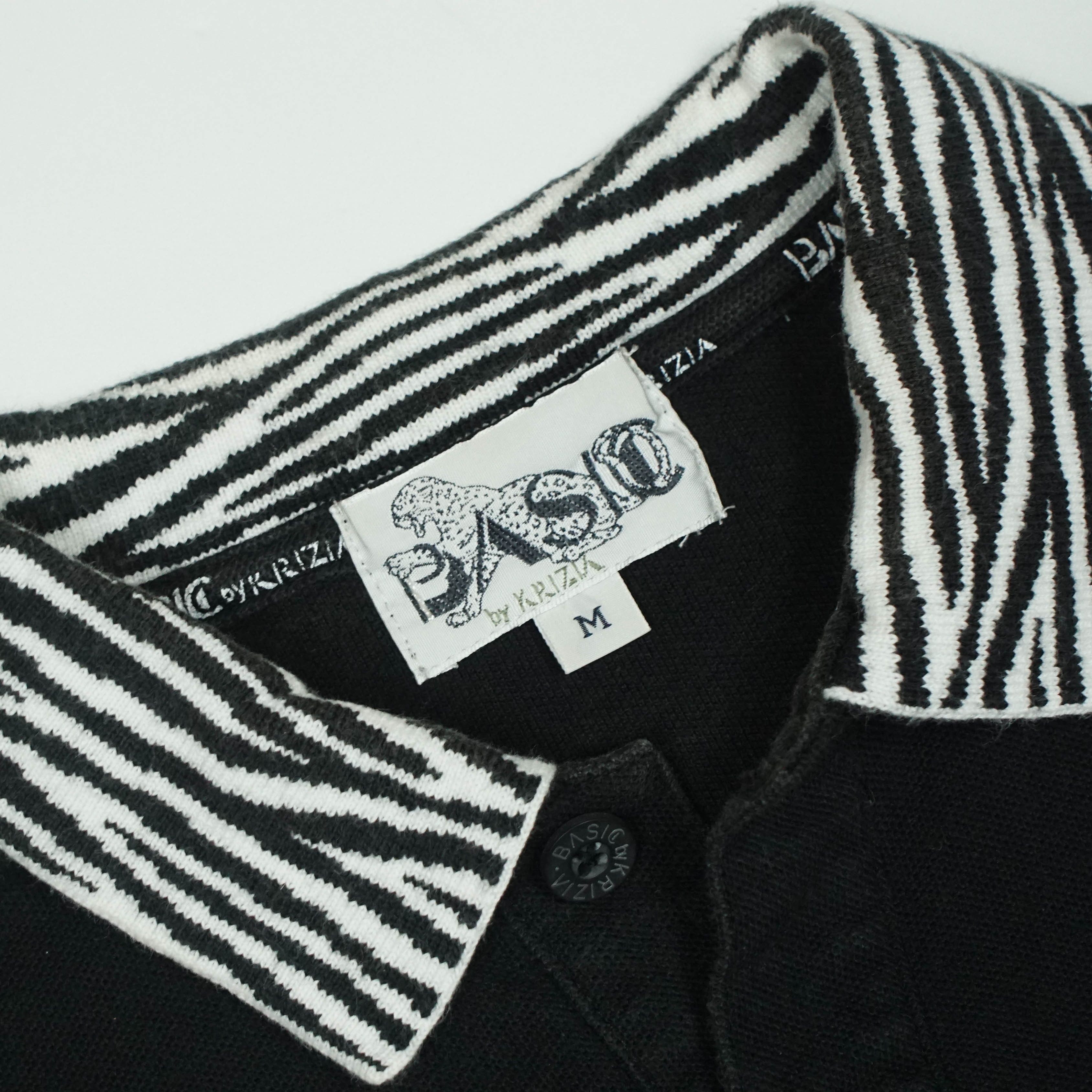 Krizia *NoTariff Basics by Krizia Zebra Collar Polo Size M / US 6-8 / IT 42-44 - 7 Thumbnail