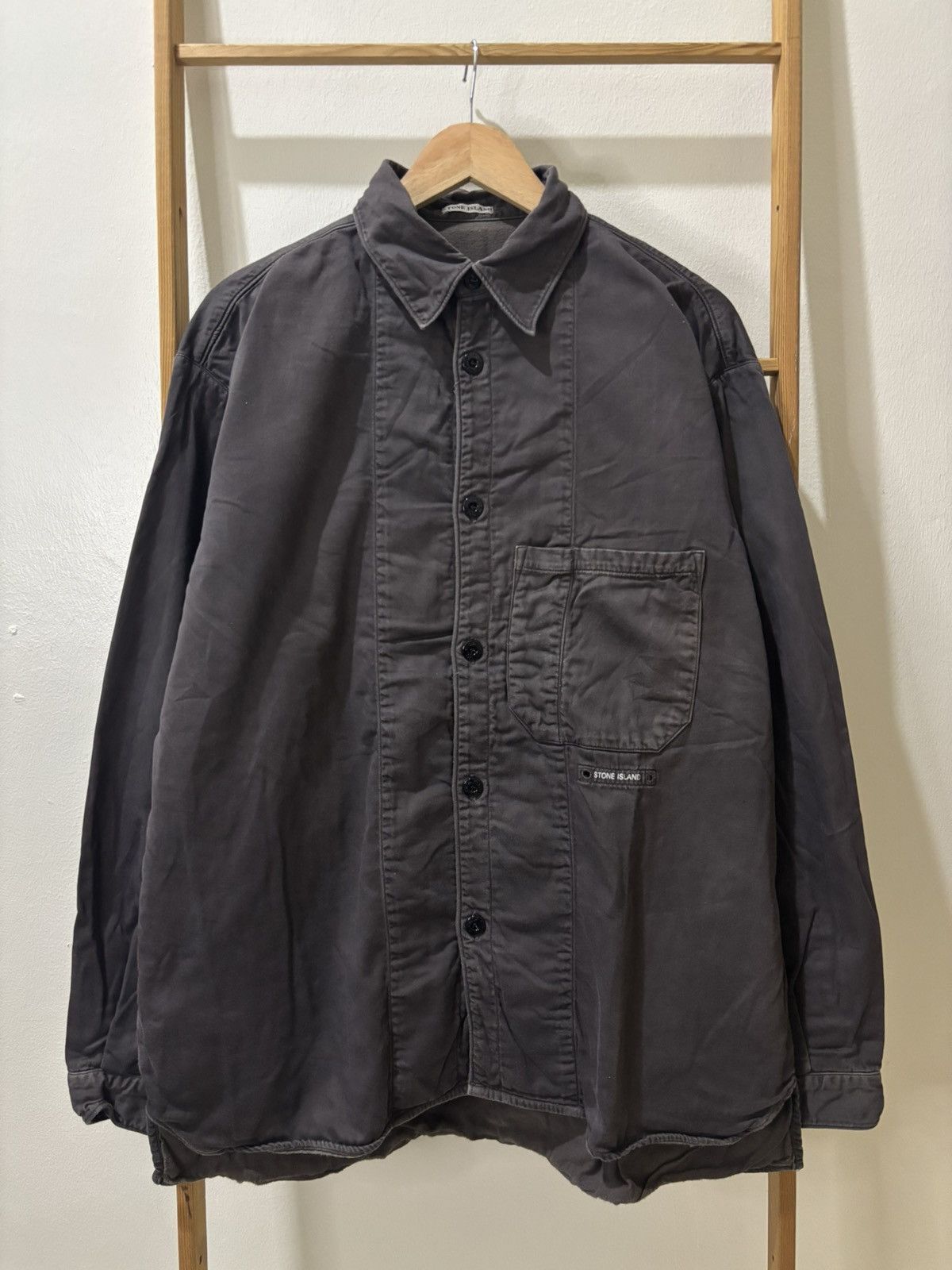 Stone Island Stone Island long-sleeved overshirt Off Black Size US XL / EU 56 / 4 - 1 Thumbnail
